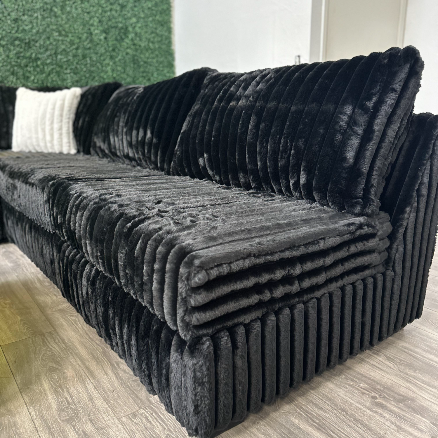 Huge Sectional Couch Black - Free Delivery image | Ivy Store