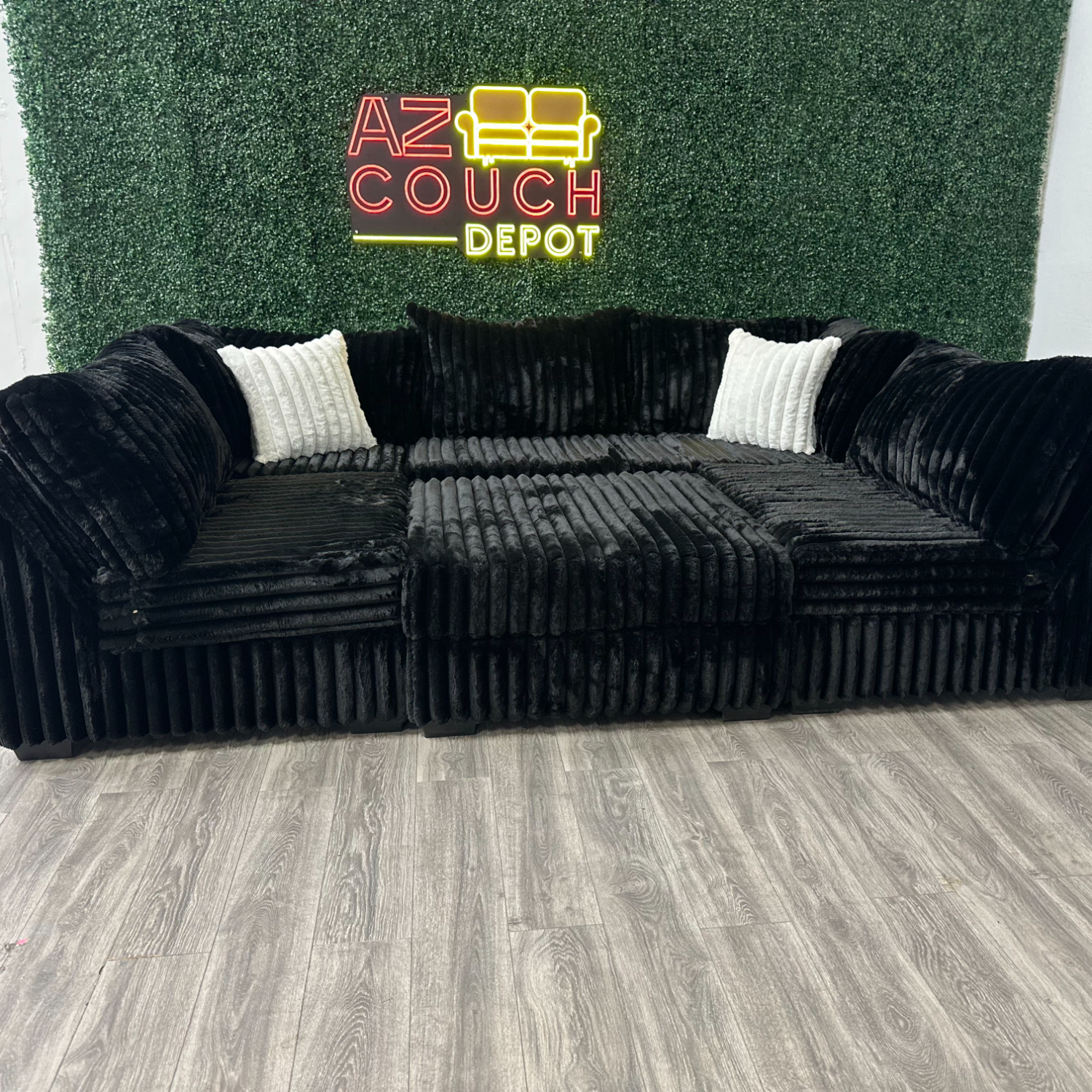 Huge Sectional Couch Black - Free Delivery image | Ivy Store