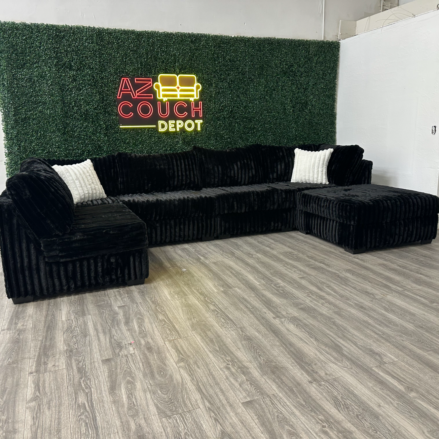 Huge Sectional Couch Black - Free Delivery image | Ivy Store