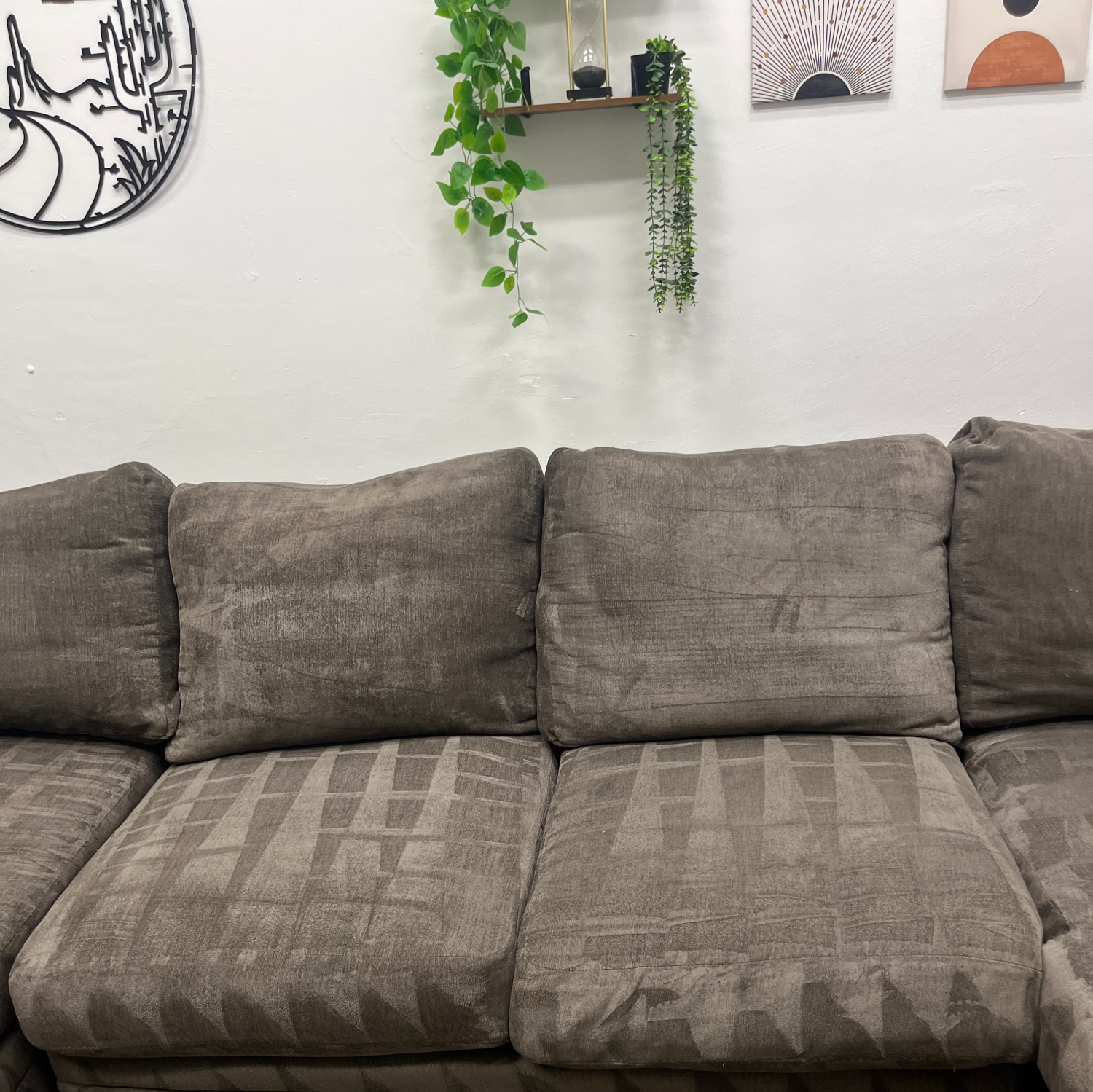 Living Spaces Grey Sectional Couch - Free Delivery  image | Ivy Store