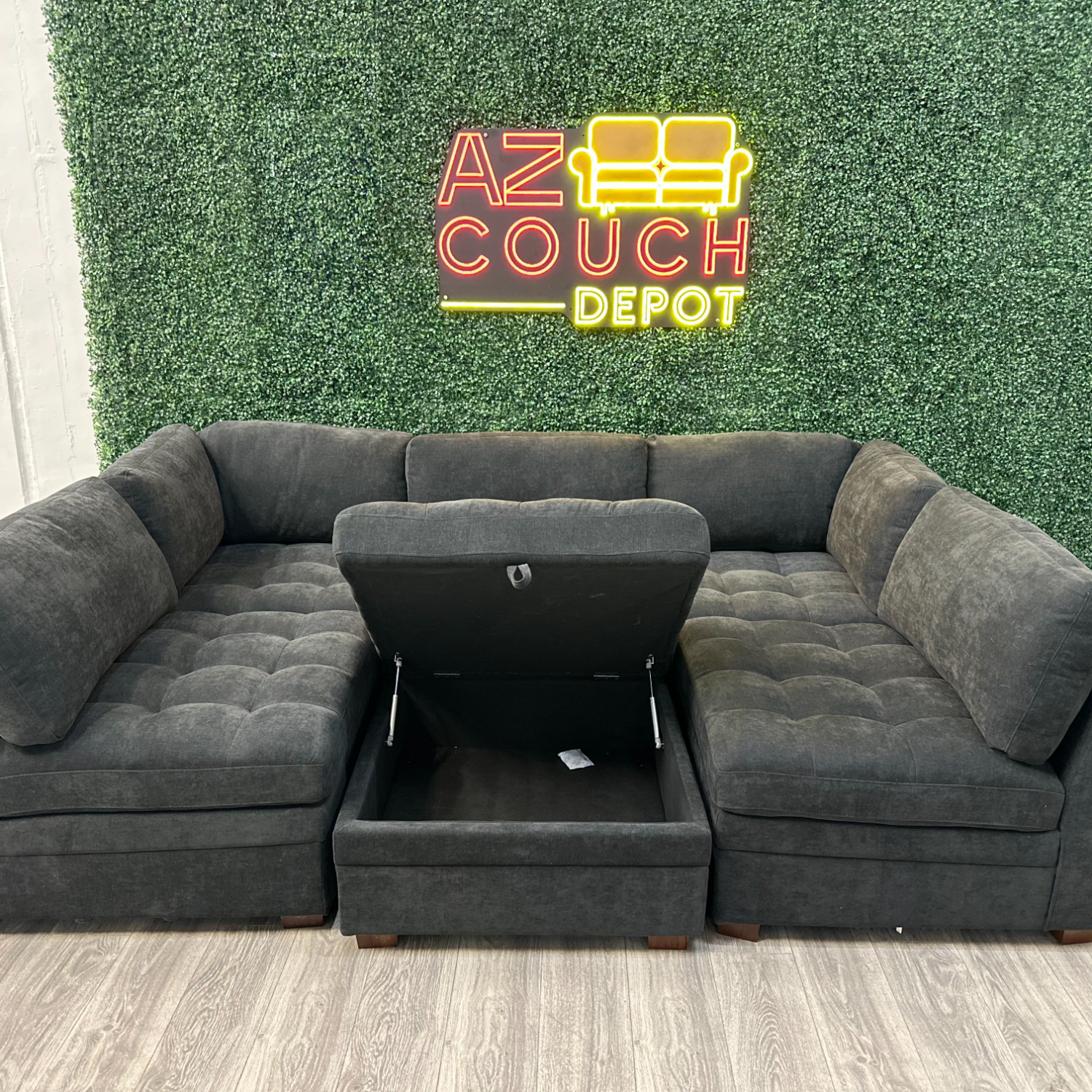 Black Sectional Couch NEW - Free Delivery Image #1 | Ivy Store