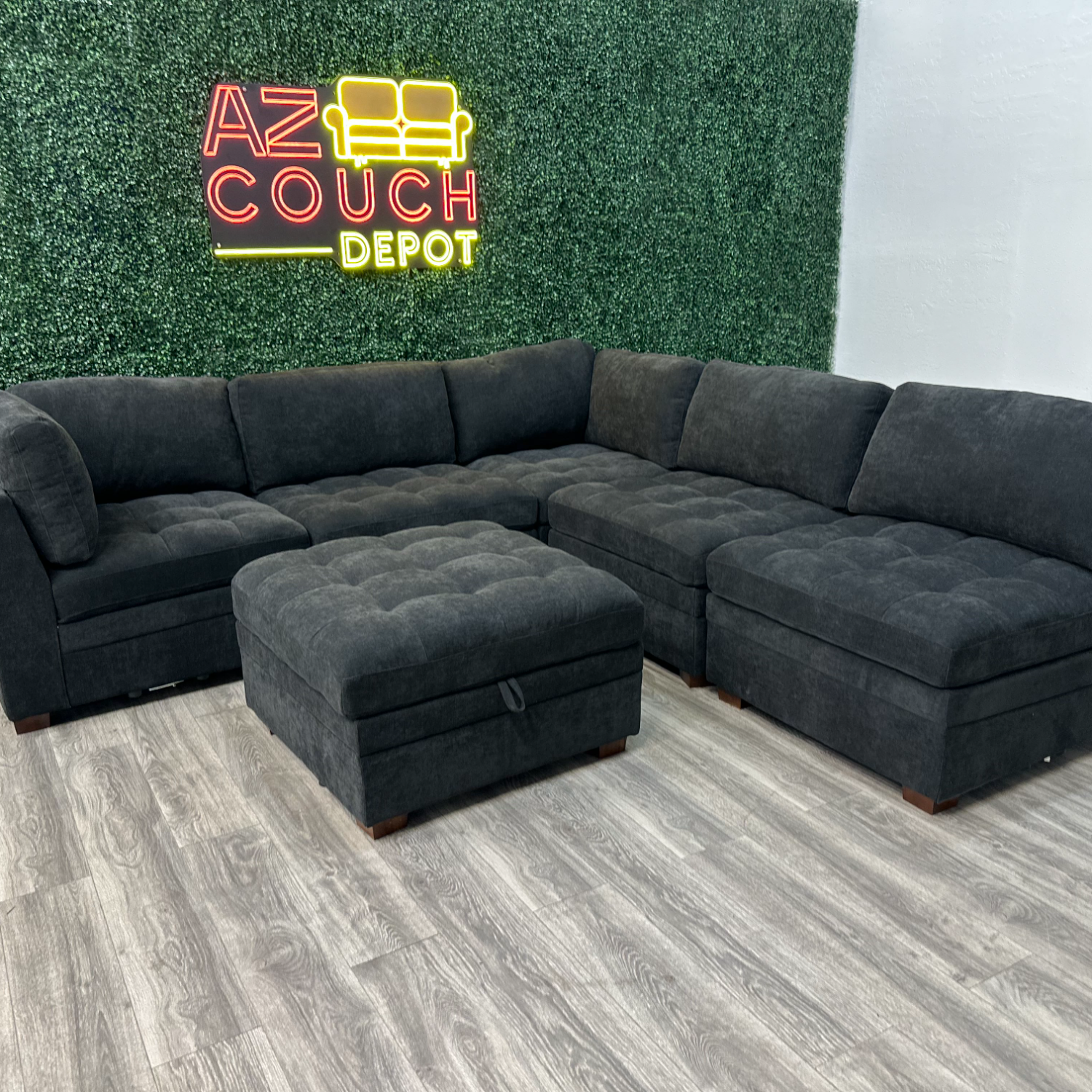 Black Sectional Couch NEW - Free Delivery Image #2 | Ivy Store