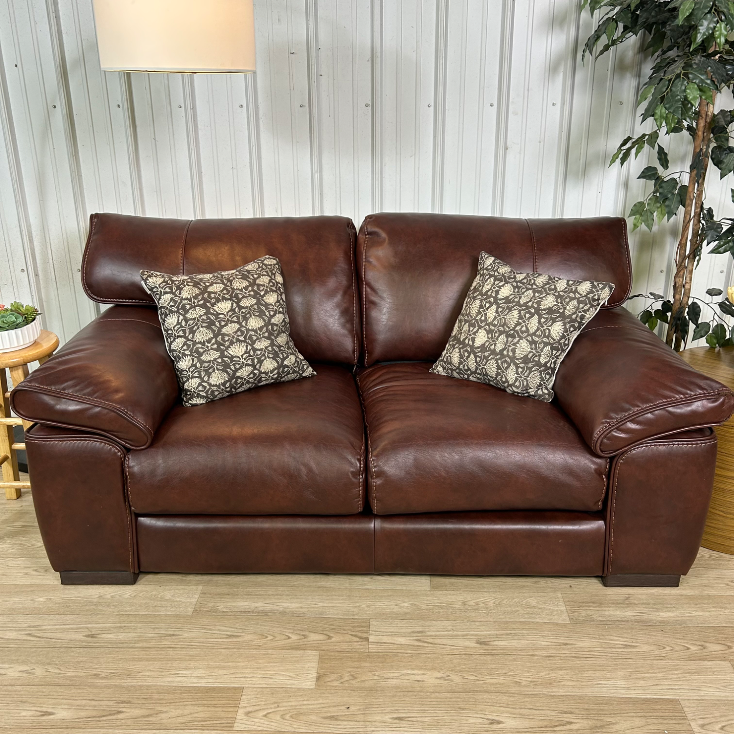 Macys Leather love seat Couch Image #1 | Ivy Store