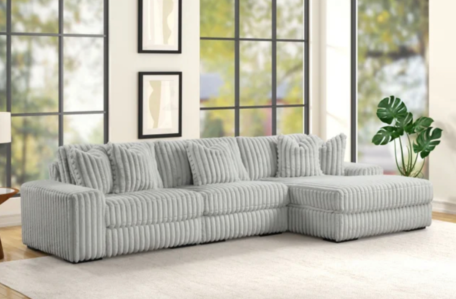 NEW Soft Corduroy 3 piece sectional  Image #1 | Ivy Store