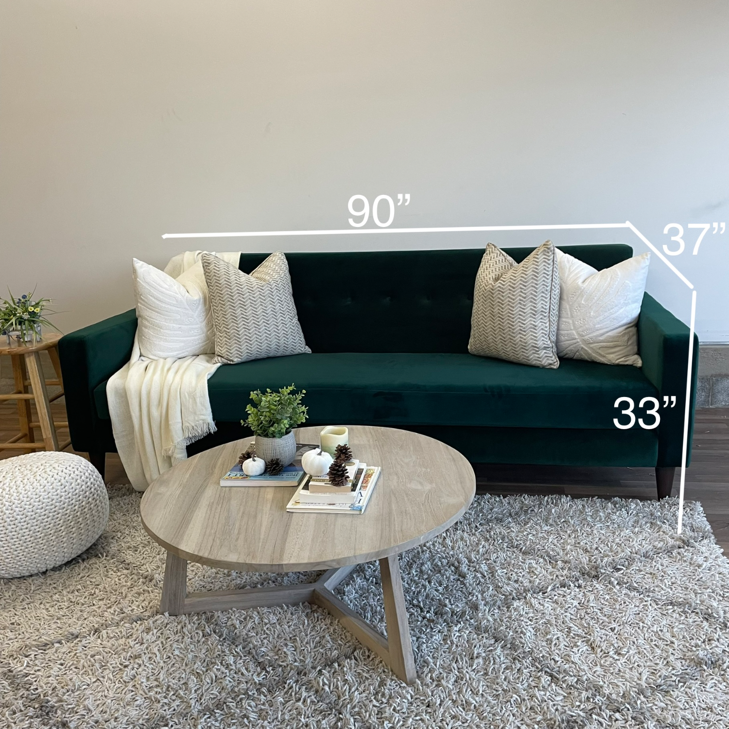 Joybird Korver Royal Evergreen Velvet Sofa Image #2 | Ivy Store