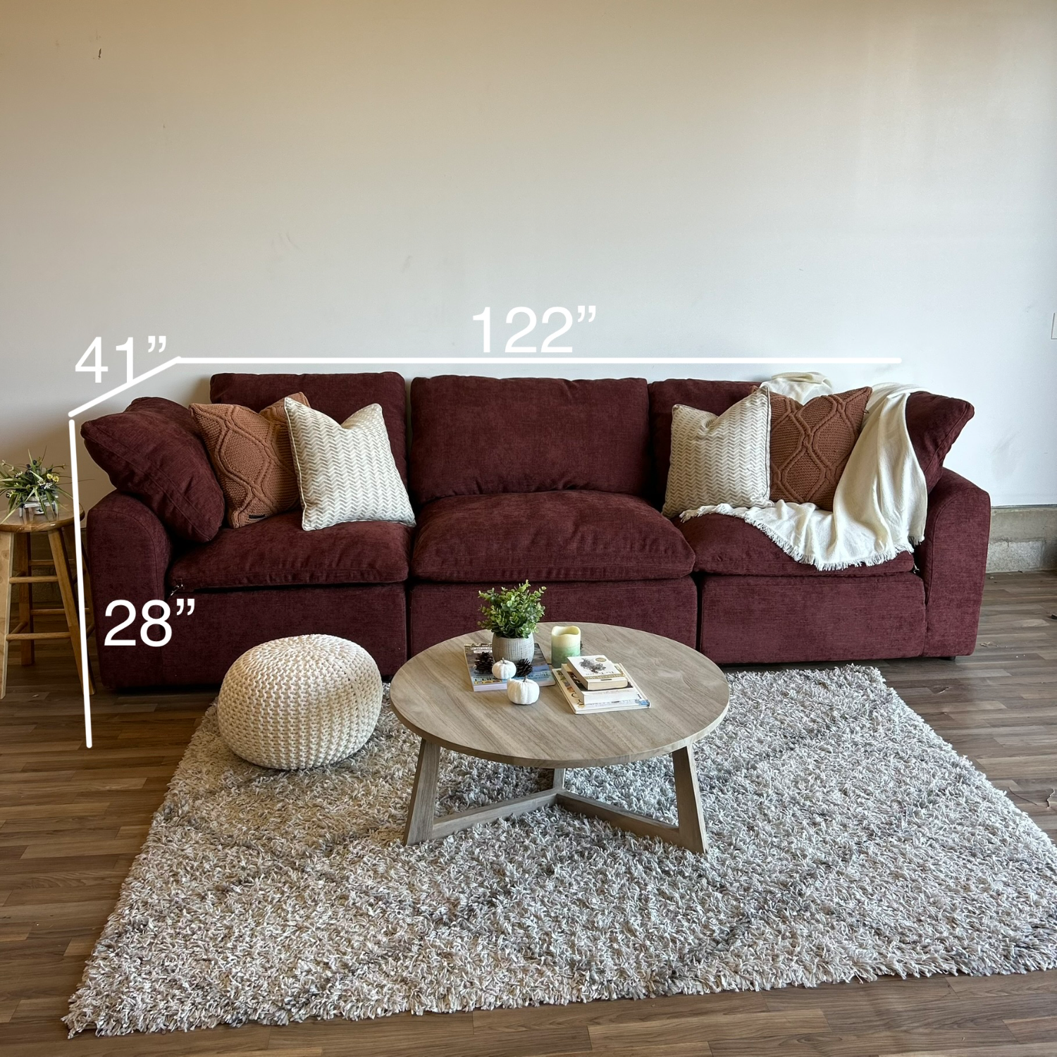 NEW Joybird Bryant Red 3 Piece Couch Image #2 | Ivy Store