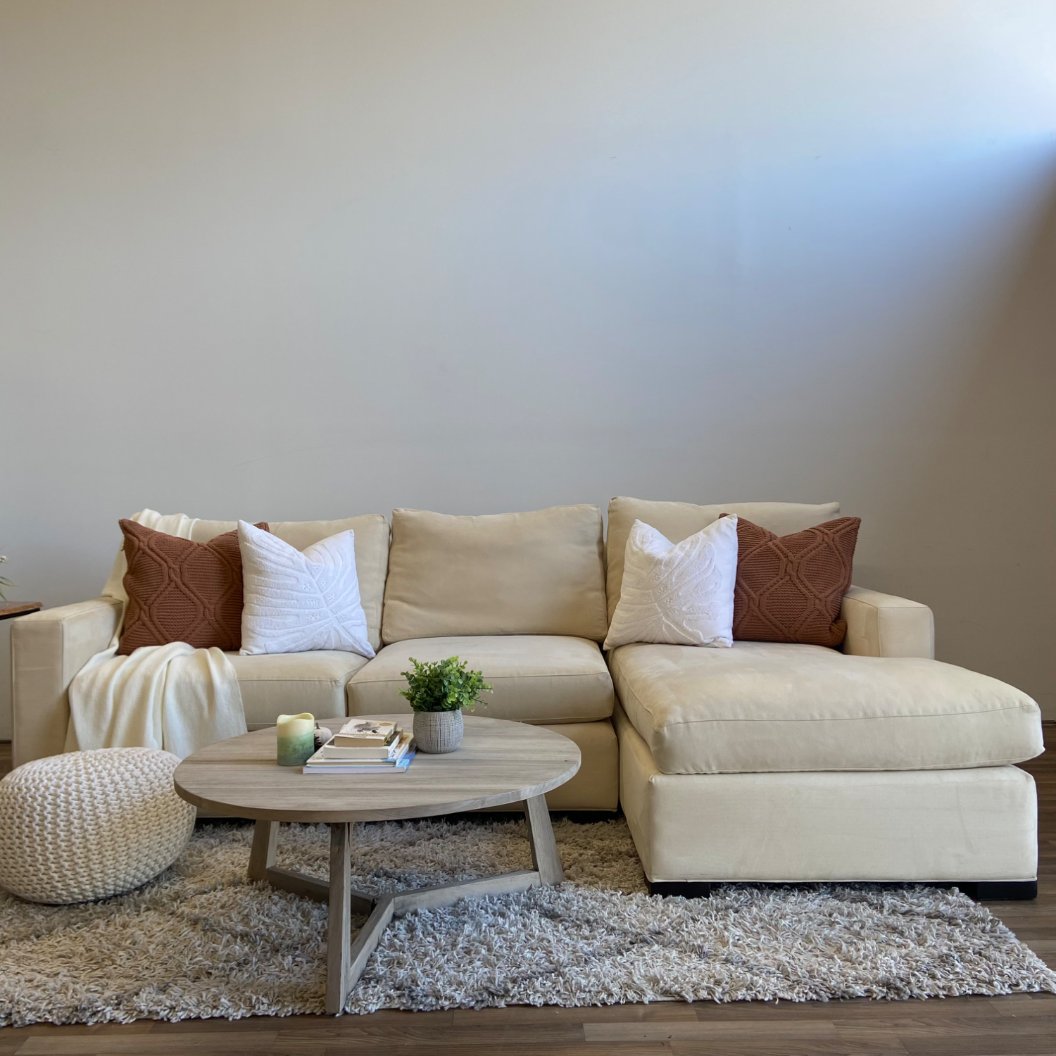 Sectional Couch Beige - Delivery Available Image #1 | Ivy Store