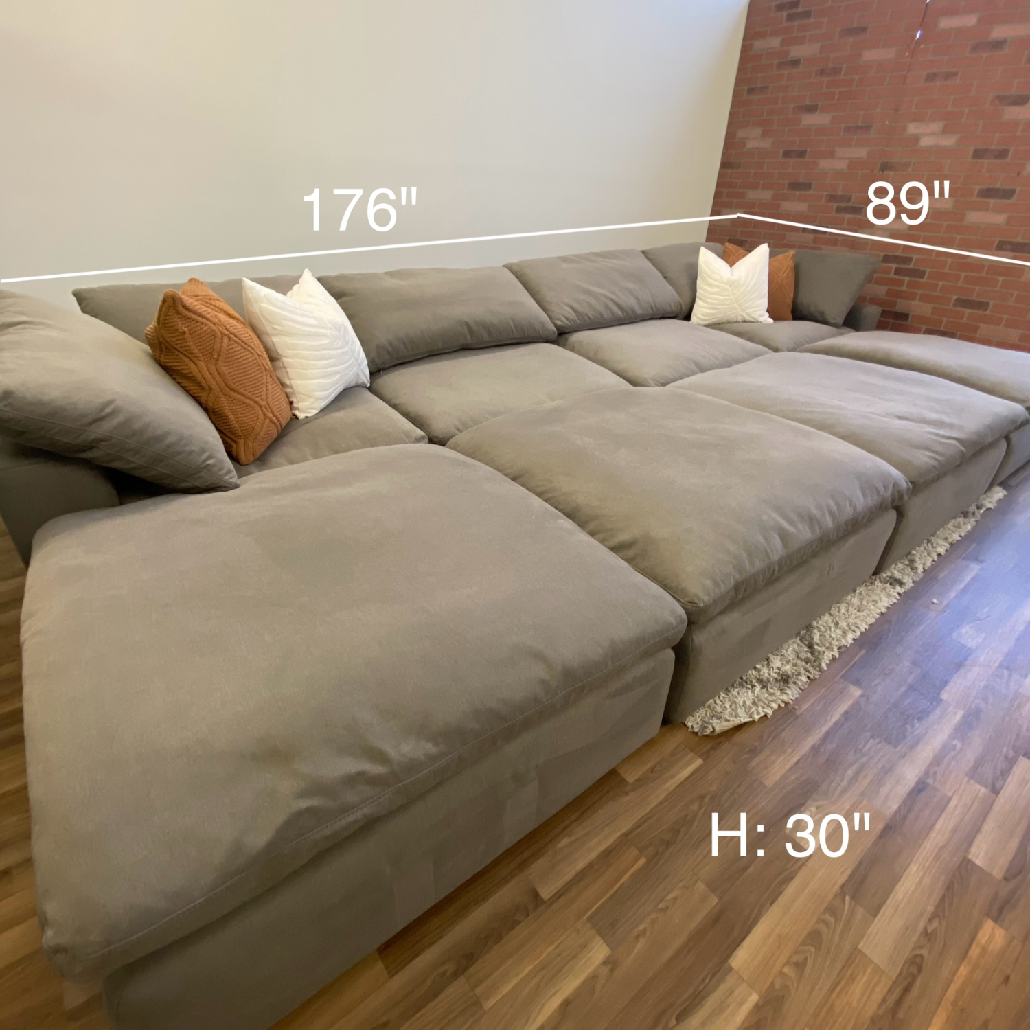 Modular Sectional Couch Gray - Delivery Available Image #2 | Ivy Store