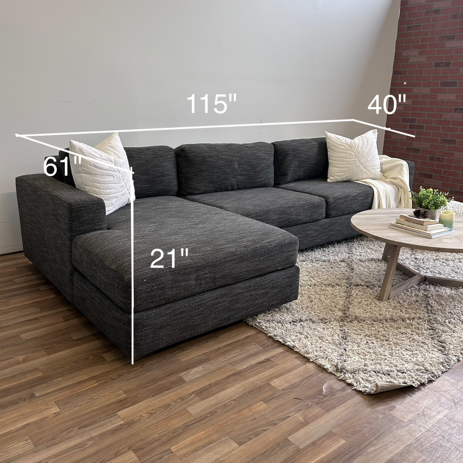 West Elm Urban Sectional in Gray image | Ivy Store