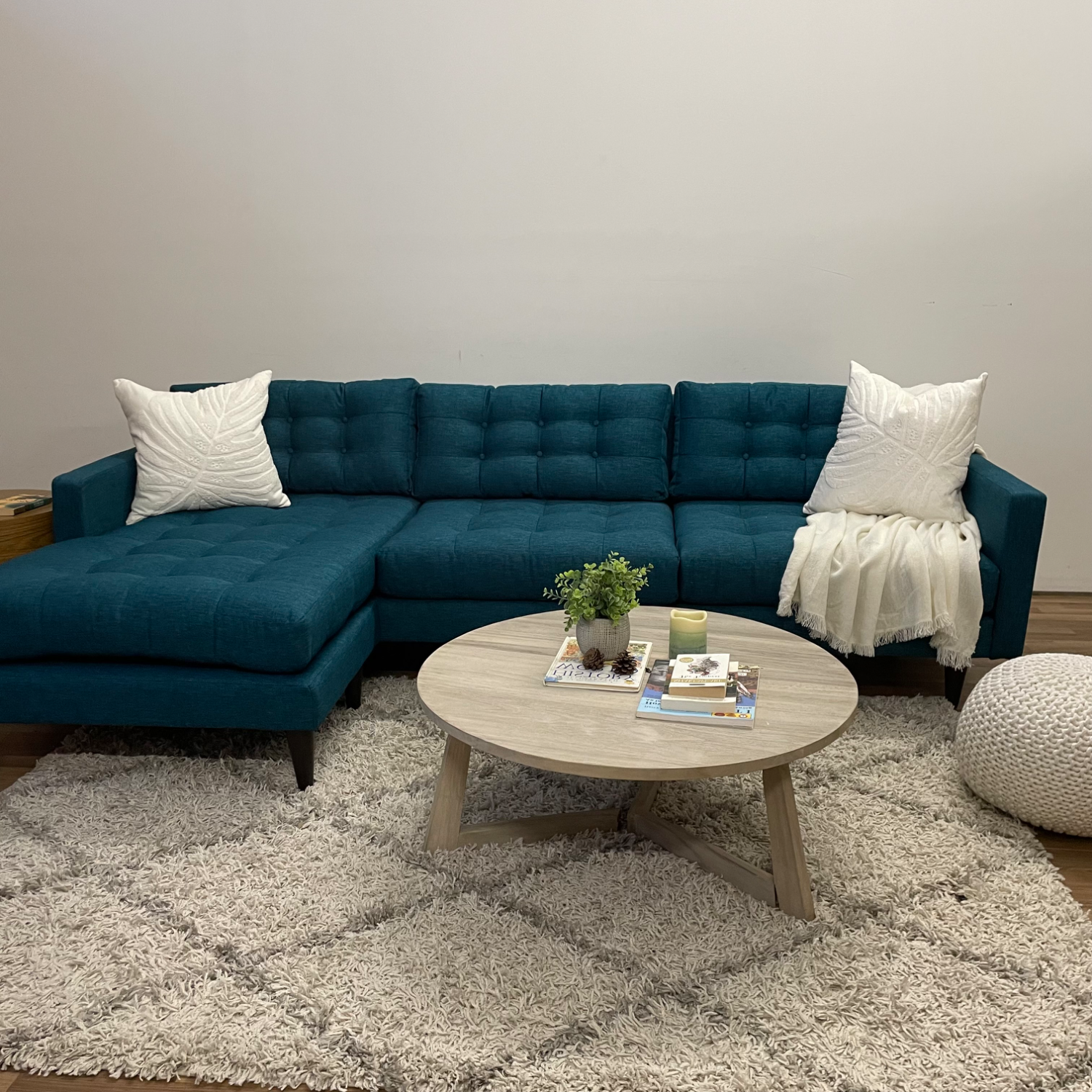 Joybird Eliot Reversible Chaise Sectional in Blue image | Ivy Store