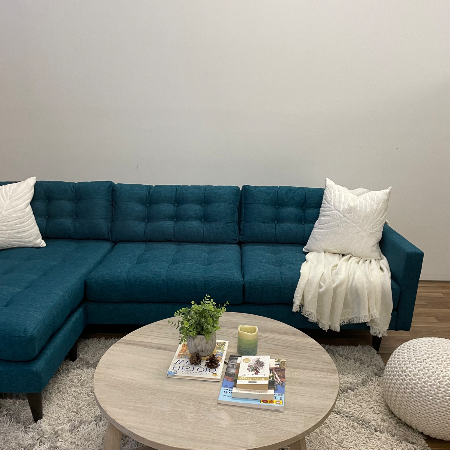 Joybird Eliot Reversible Chaise Sectional in Blue image | Ivy Store