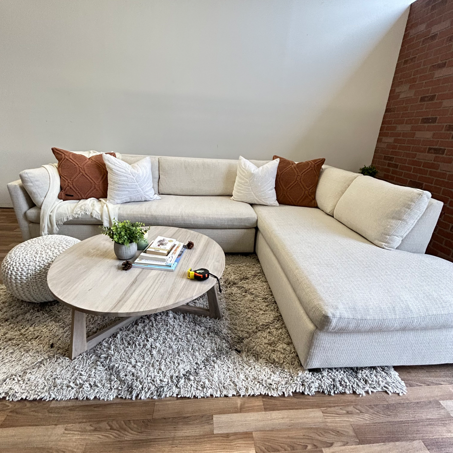 West Elm Marin 2 Piece Sectional in Cream image | Ivy Store