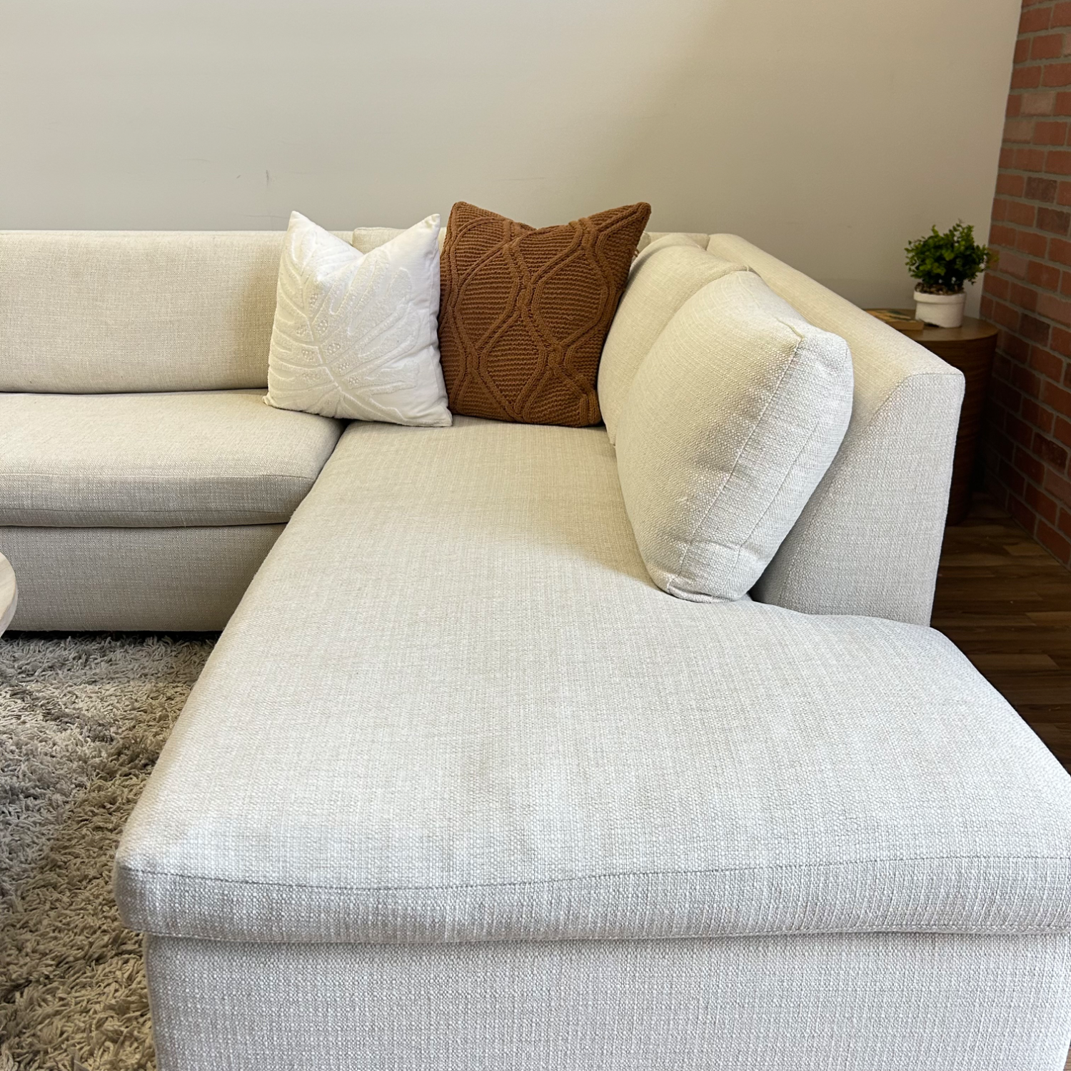 West Elm Marin 2 Piece Sectional in Cream image | Ivy Store