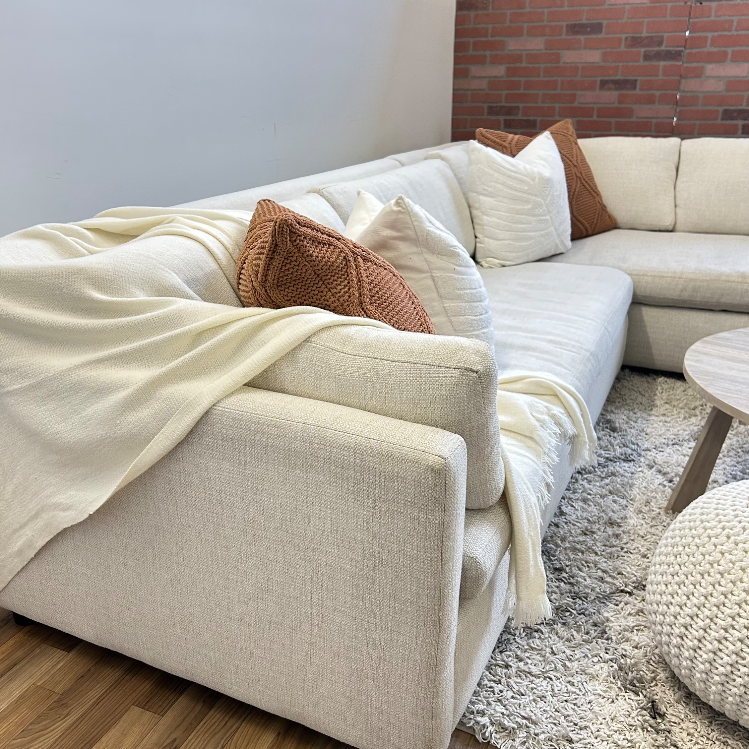 West Elm Marin 2 Piece Sectional in Cream image | Ivy Store