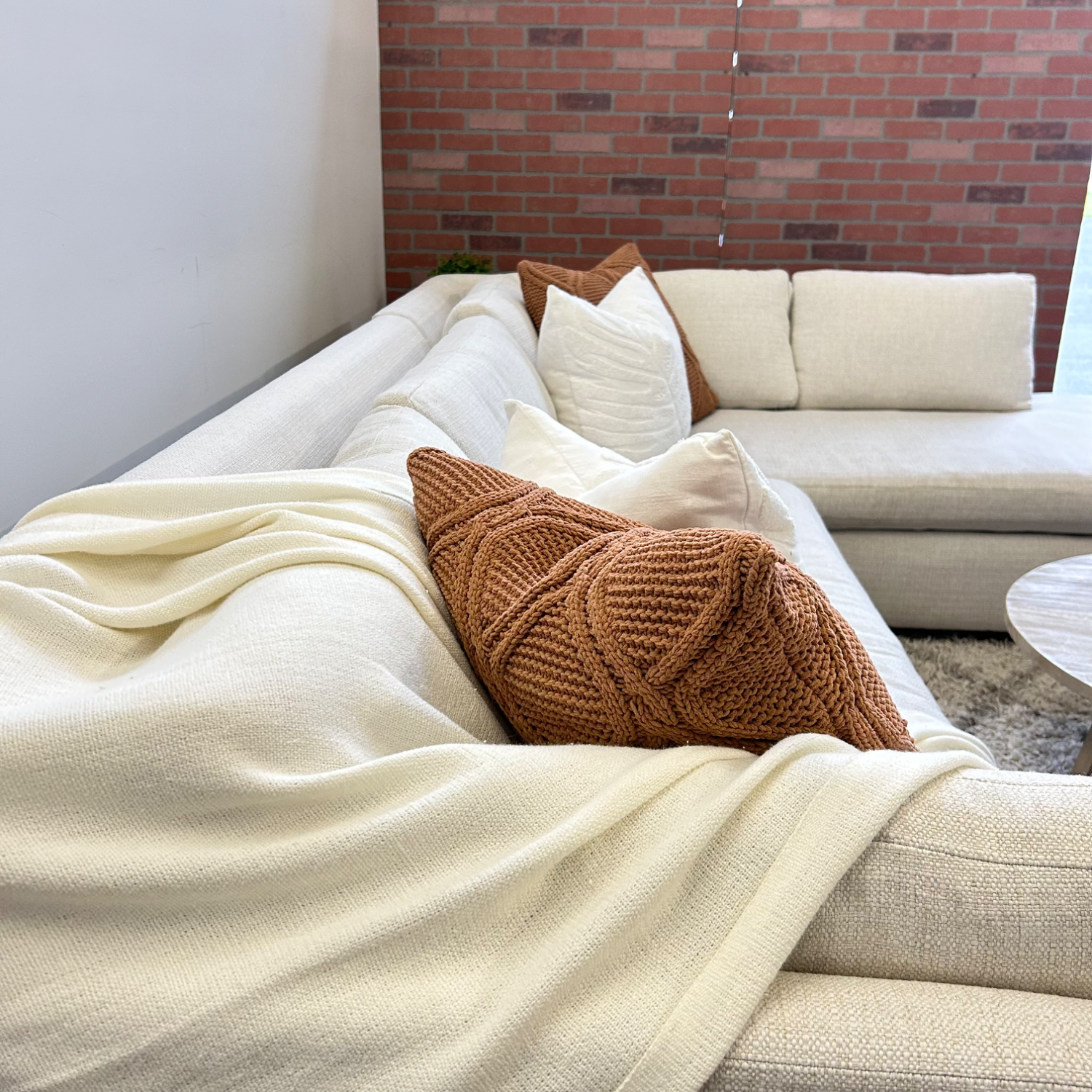 West Elm Marin 2 Piece Sectional in Cream image | Ivy Store