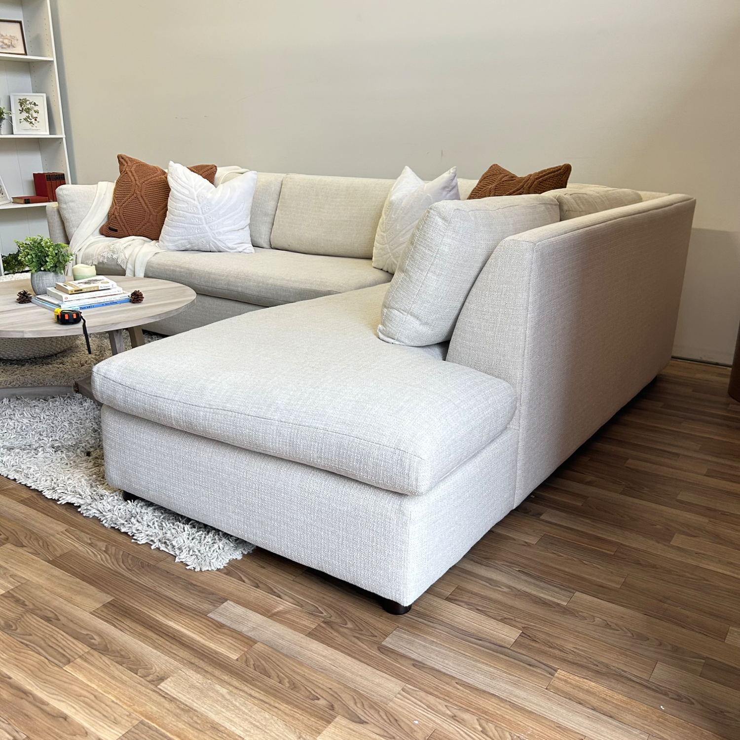 West Elm Marin 2 Piece Sectional in Cream image | Ivy Store