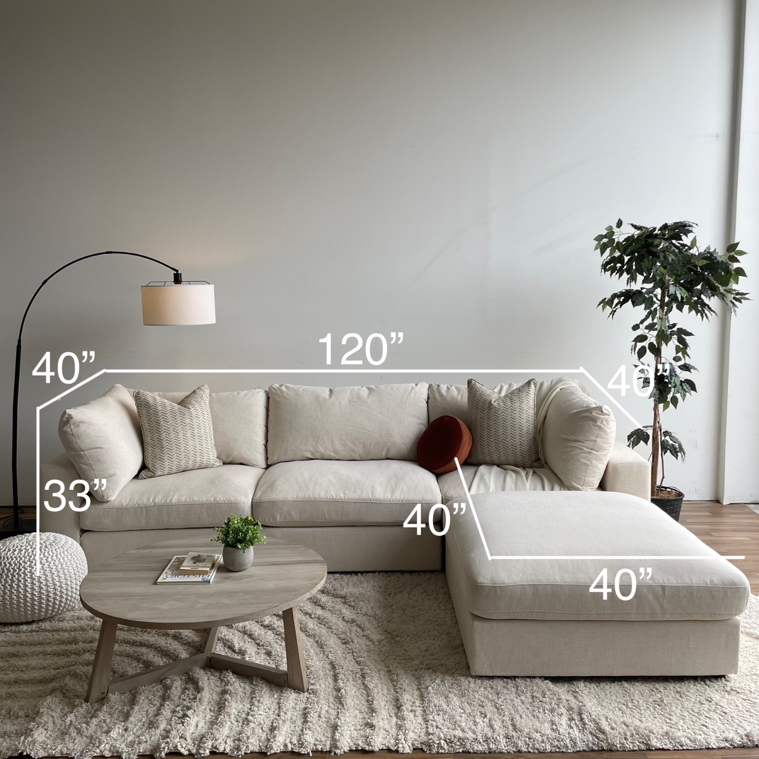 Serene 4 piece modular cloud couch Image #2 | Ivy Store