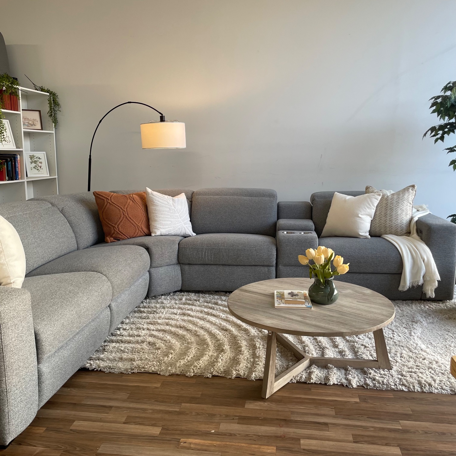 Abbyson Gray Powered Reclining Sectional Image #1 | Ivy Store