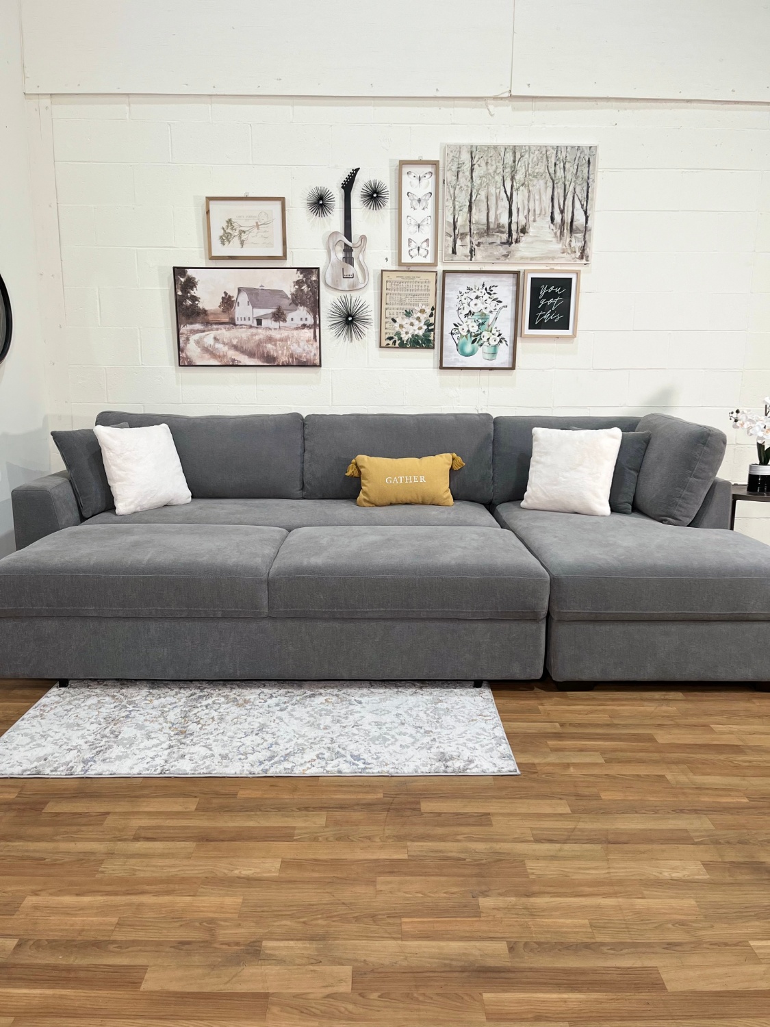 Camlin Convertible Sleeper Sectional w/Chaise (Like-New) | Free Delivery! 🚛 image | Ivy Store