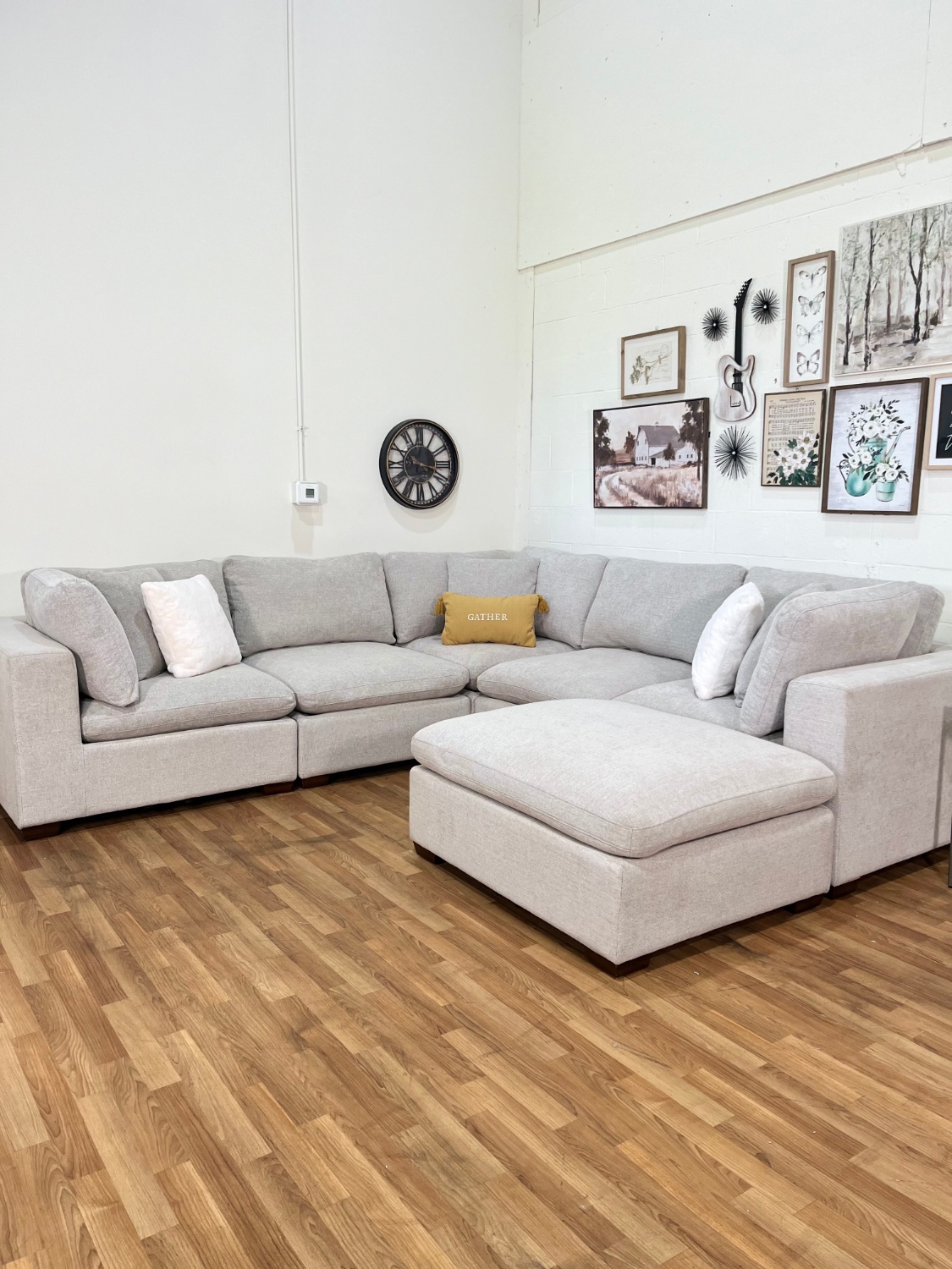 Comfy Gray 6pc Cloud Modular Couch | Free Delivery! Image #2 | Ivy Store