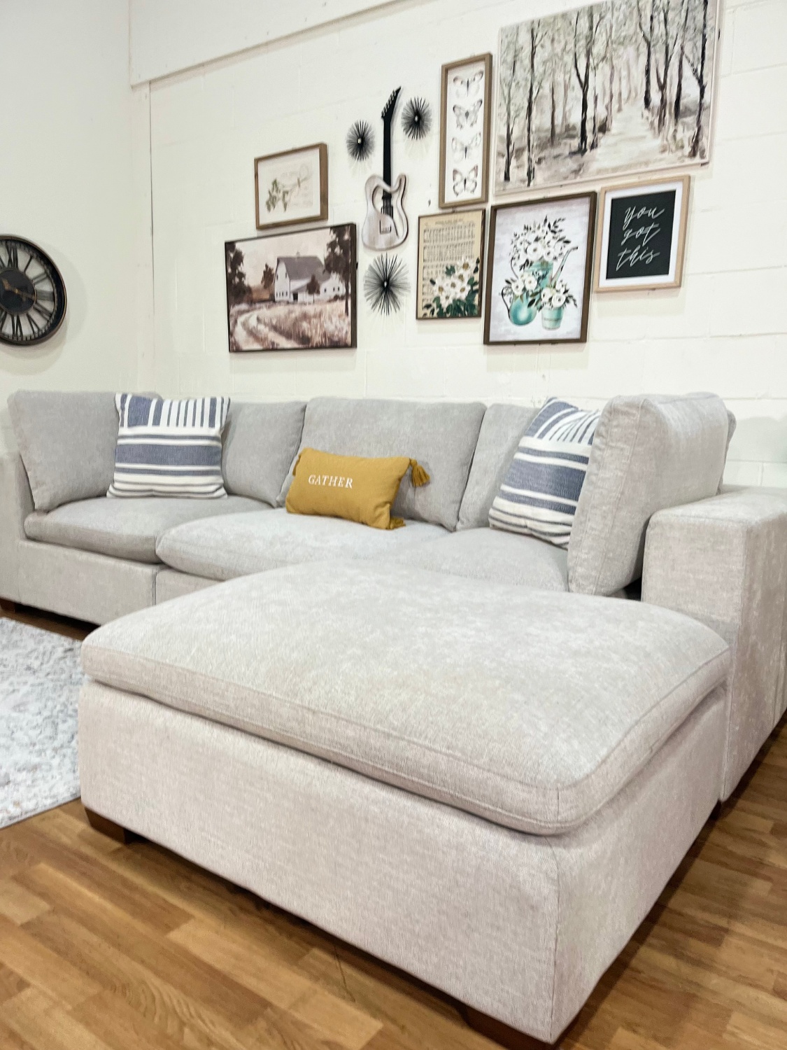 Lowell 4pc Cloud Sectional Couch | Free Delivery Image #2 | Ivy Store