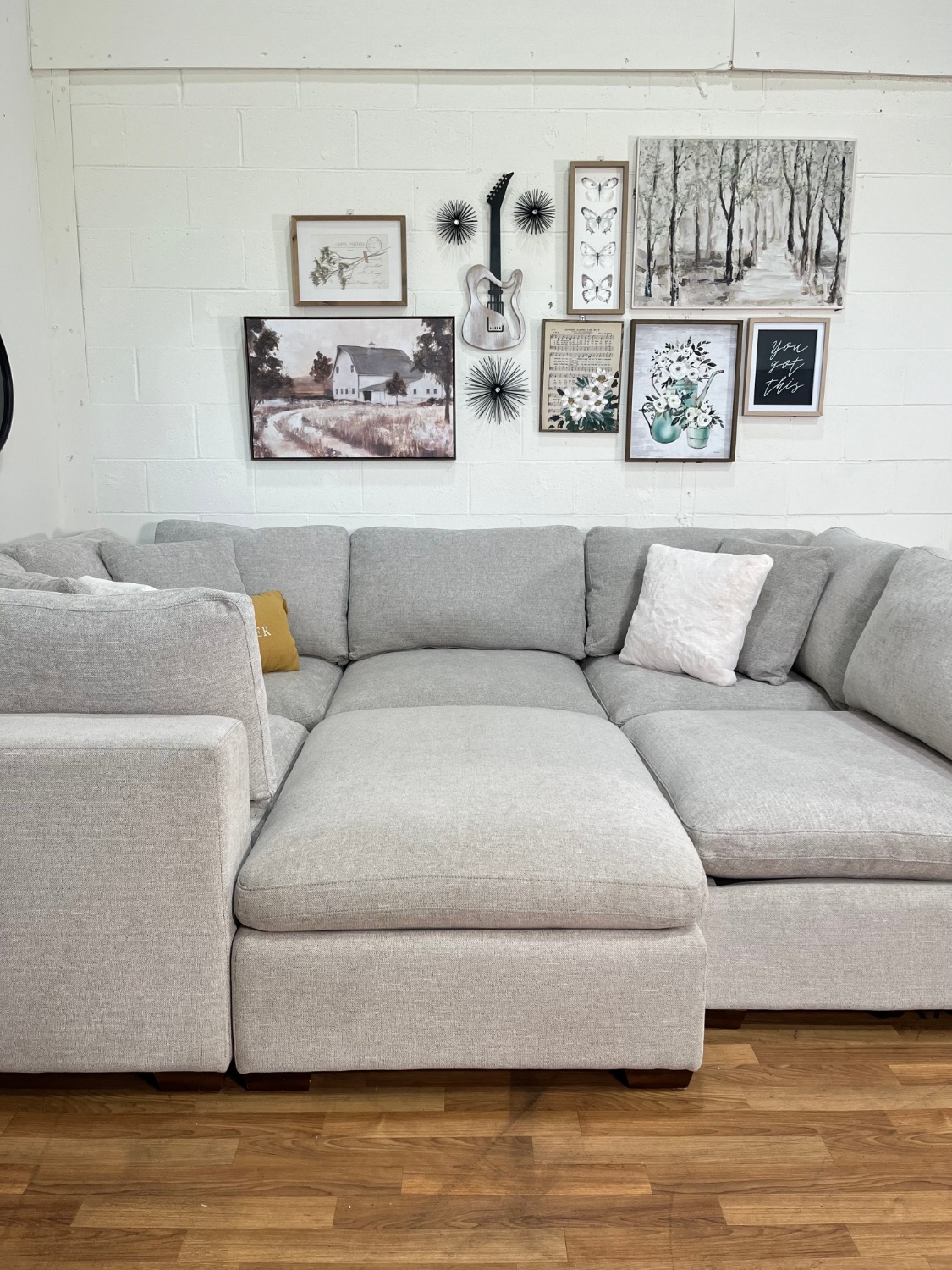 Comfy Gray 6pc Cloud Modular Couch | Free Delivery! Image #1 | Ivy Store
