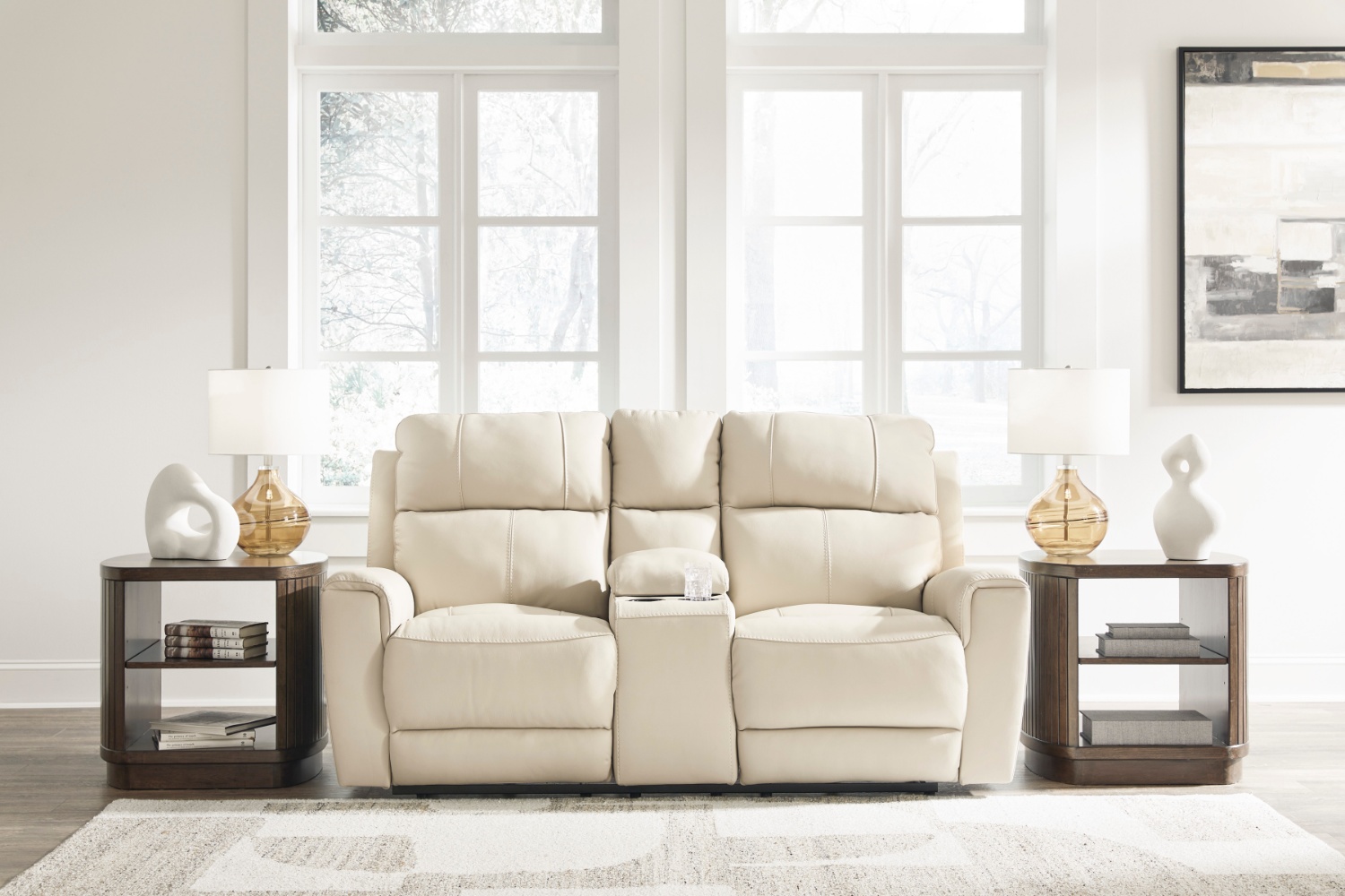 🛋️ Power Reclining Loveseat w/ Console – Top-Grain Leather Seating – BRAND NEW! Image #1 | Ivy Store