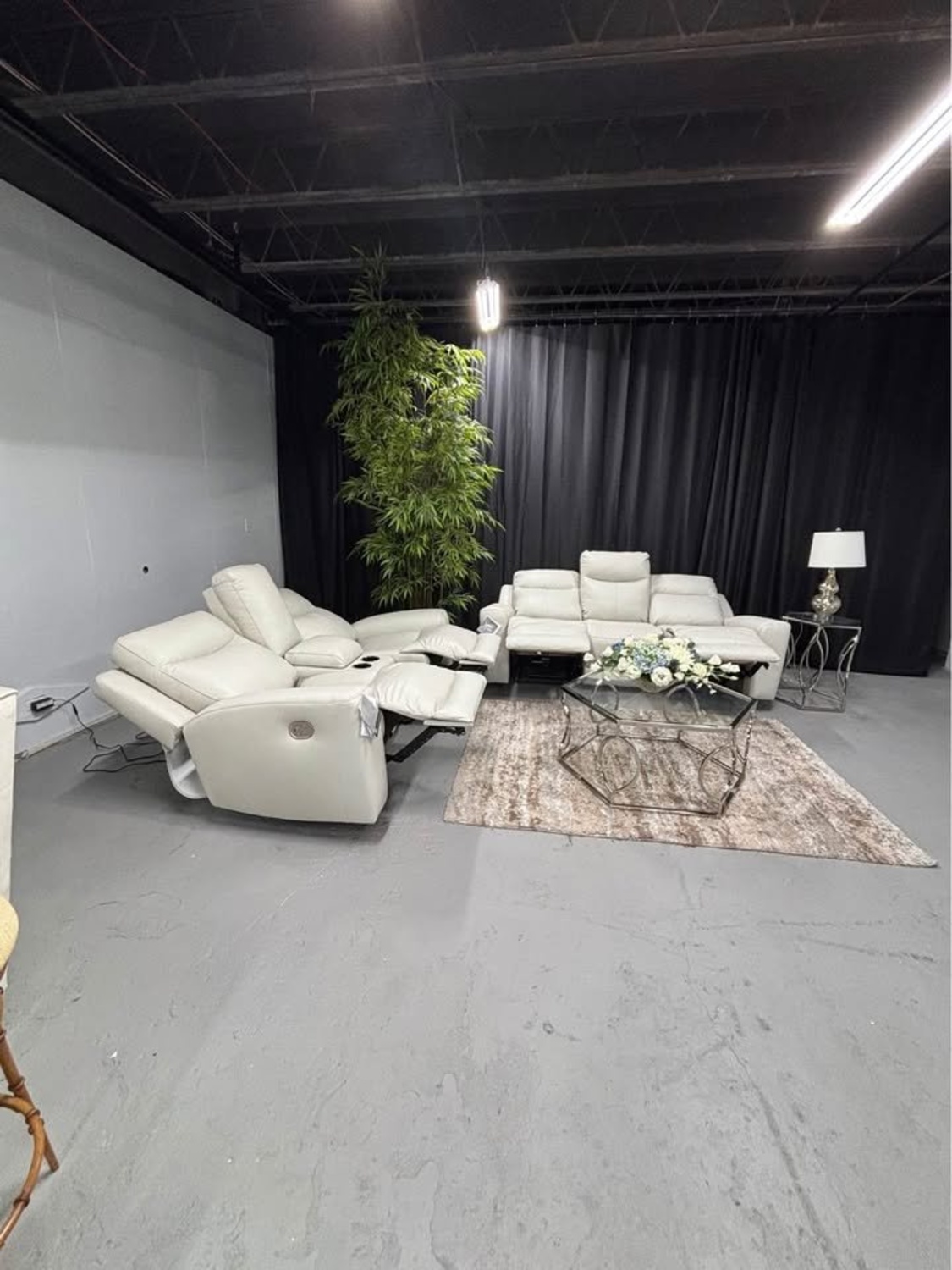 BRAND NEW! White Leather Reclining Sofa/Loveseat from Ashley Furniture. DELIVERY AVAILABLE! image | Ivy Store