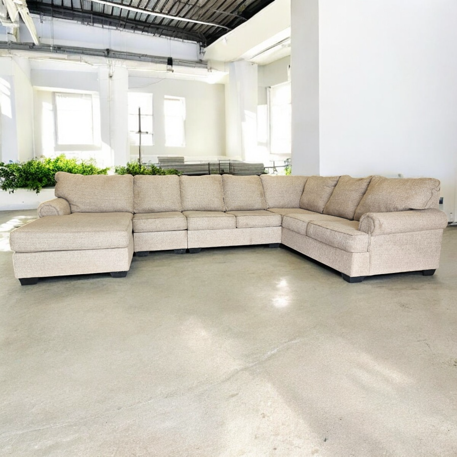  Beige Sectional 7 Seater🚛 Can Deliver🚫 NO DEPOSIT NEEDED Image #2 | Ivy Store