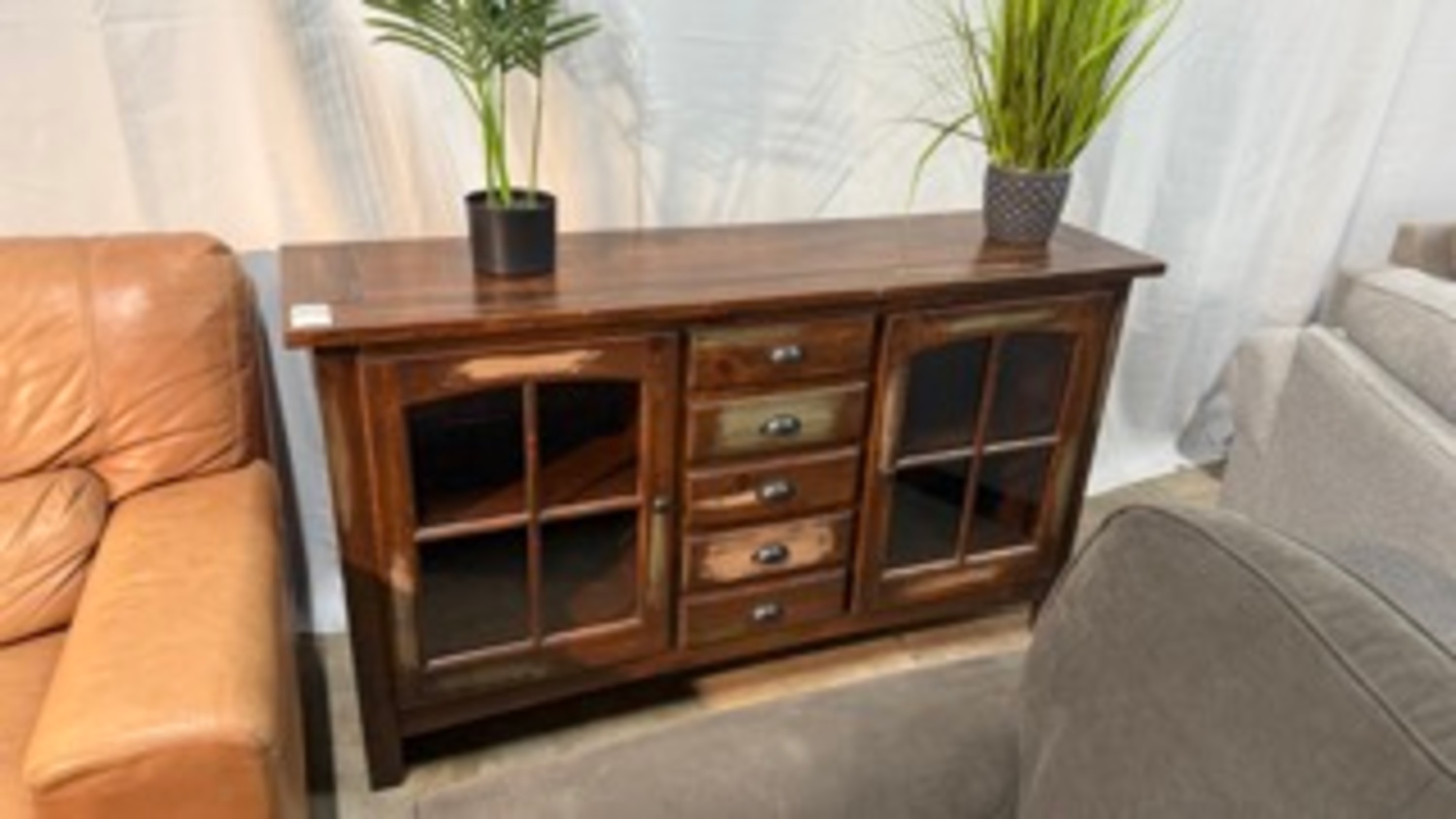 Rustic Media Console Image #2 | Ivy Store