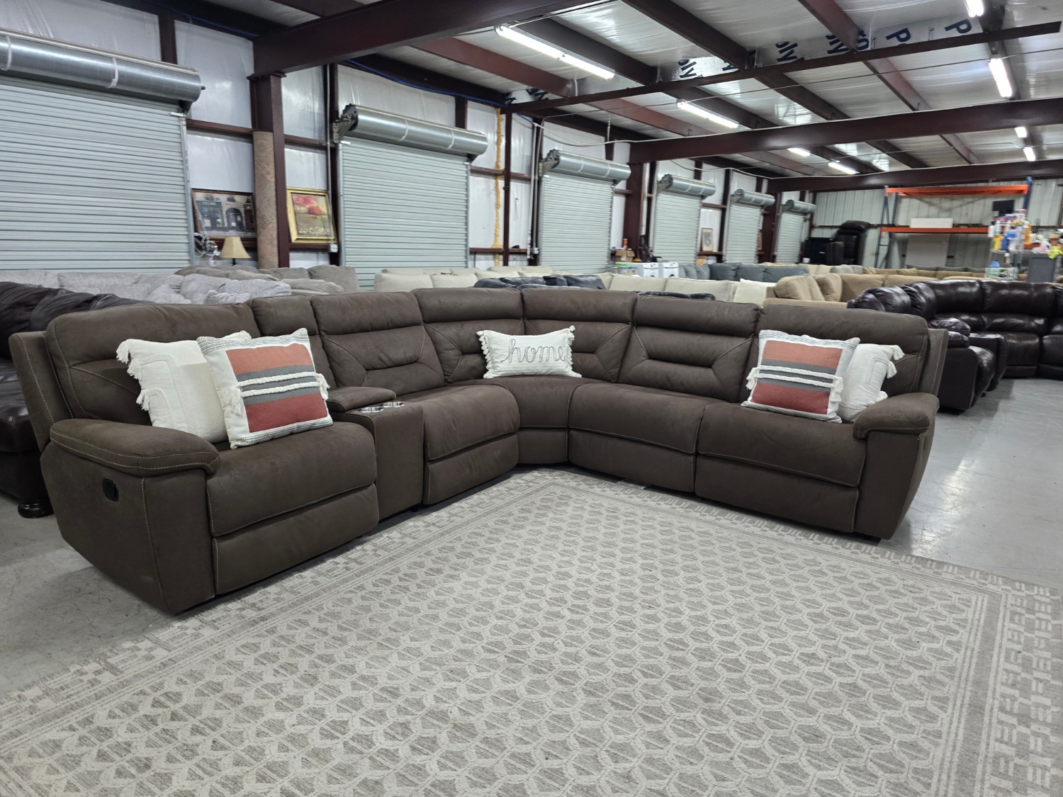 Brown Manual Reclining Sectional Couch 🚛 CAN DELIVER TODAY 🚚 Image #2 | Ivy Store