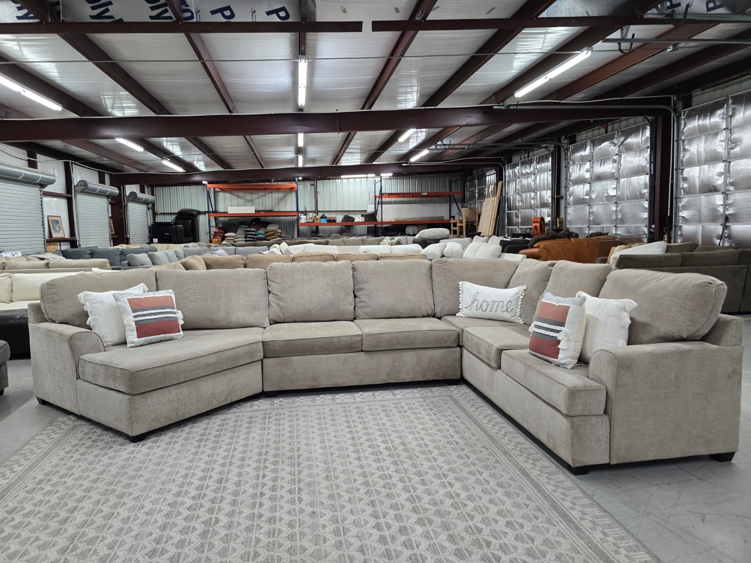 Large tan Sectional Couch With a cuddler 🚛 CAN DELIVER TODAY 🚚 Image #1 | Ivy Store