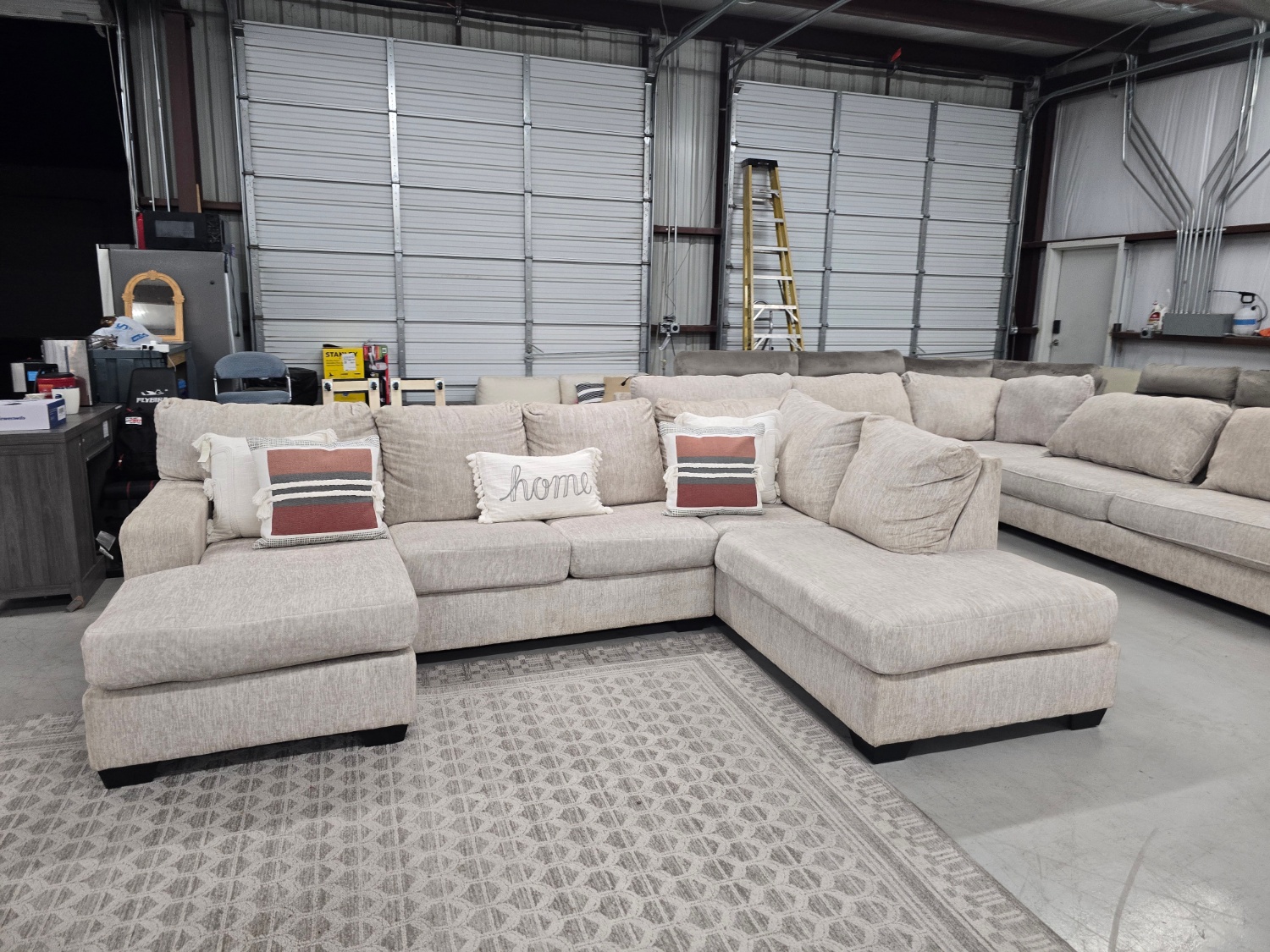 Beautiful Beige U-Shaped Sectional Couch From Ashley Furniture 🚛 CAN DELIVER TODAY 🚚 image | Ivy Store