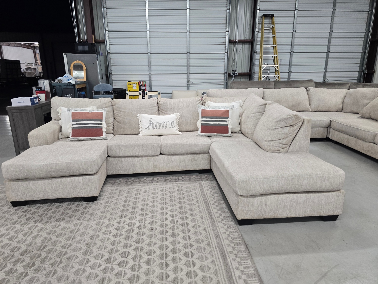 Beautiful Beige U-Shaped Sectional Couch From Ashley Furniture 🚛 CAN DELIVER TODAY 🚚 image | Ivy Store