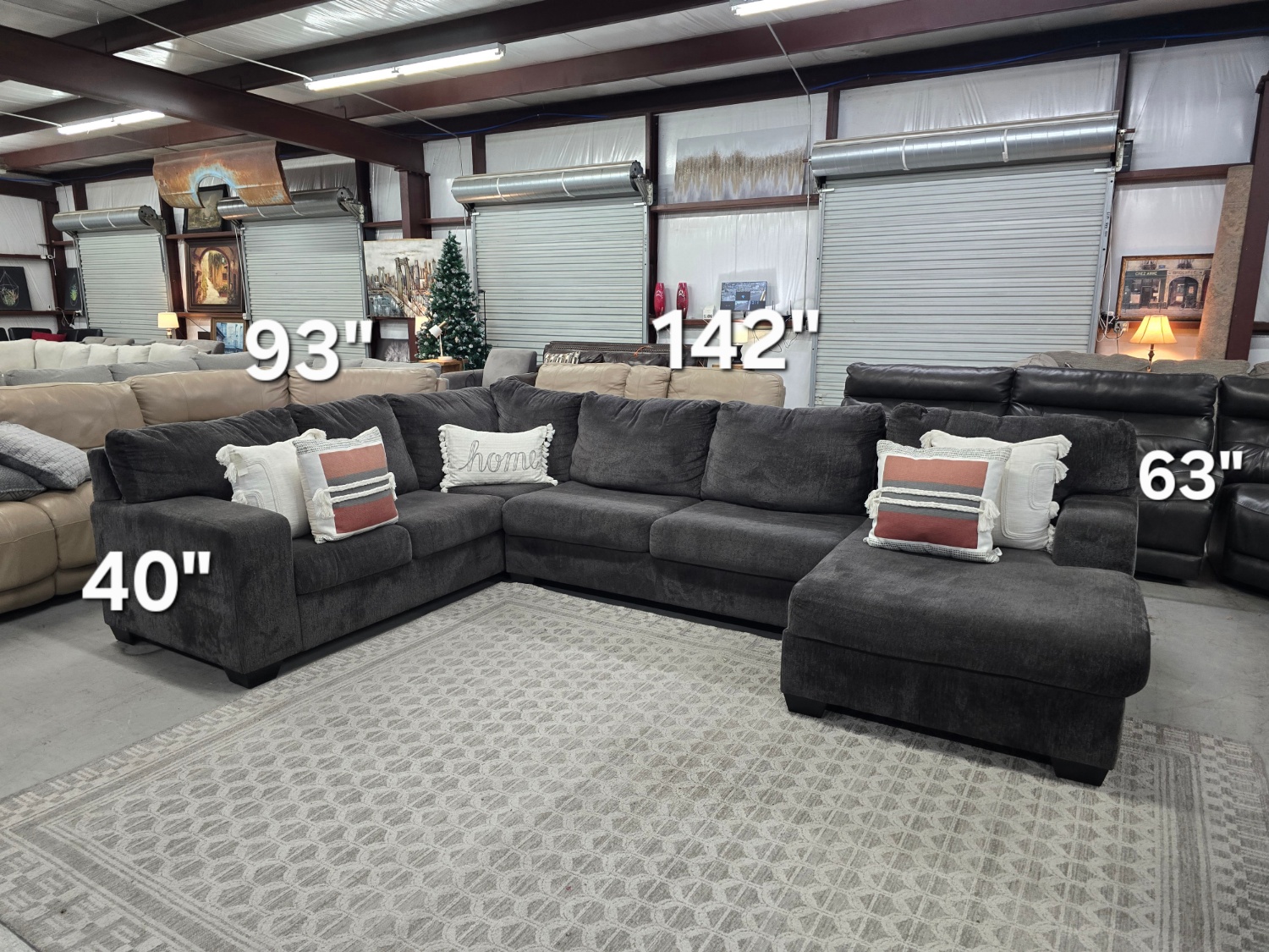 Big U-shaped Gray Sectional Couch From Ashley Furniture 🚛 CAN DELIVER TODAY 🚚 image | Ivy Store