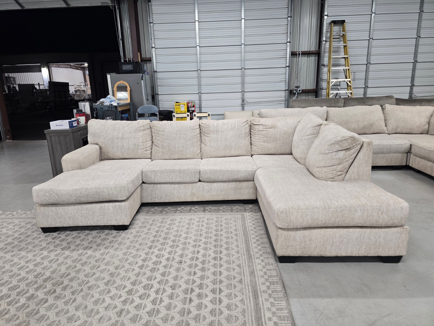 Beautiful Beige U-Shaped Sectional Couch From Ashley Furniture 🚛 CAN DELIVER TODAY 🚚 image | Ivy Store