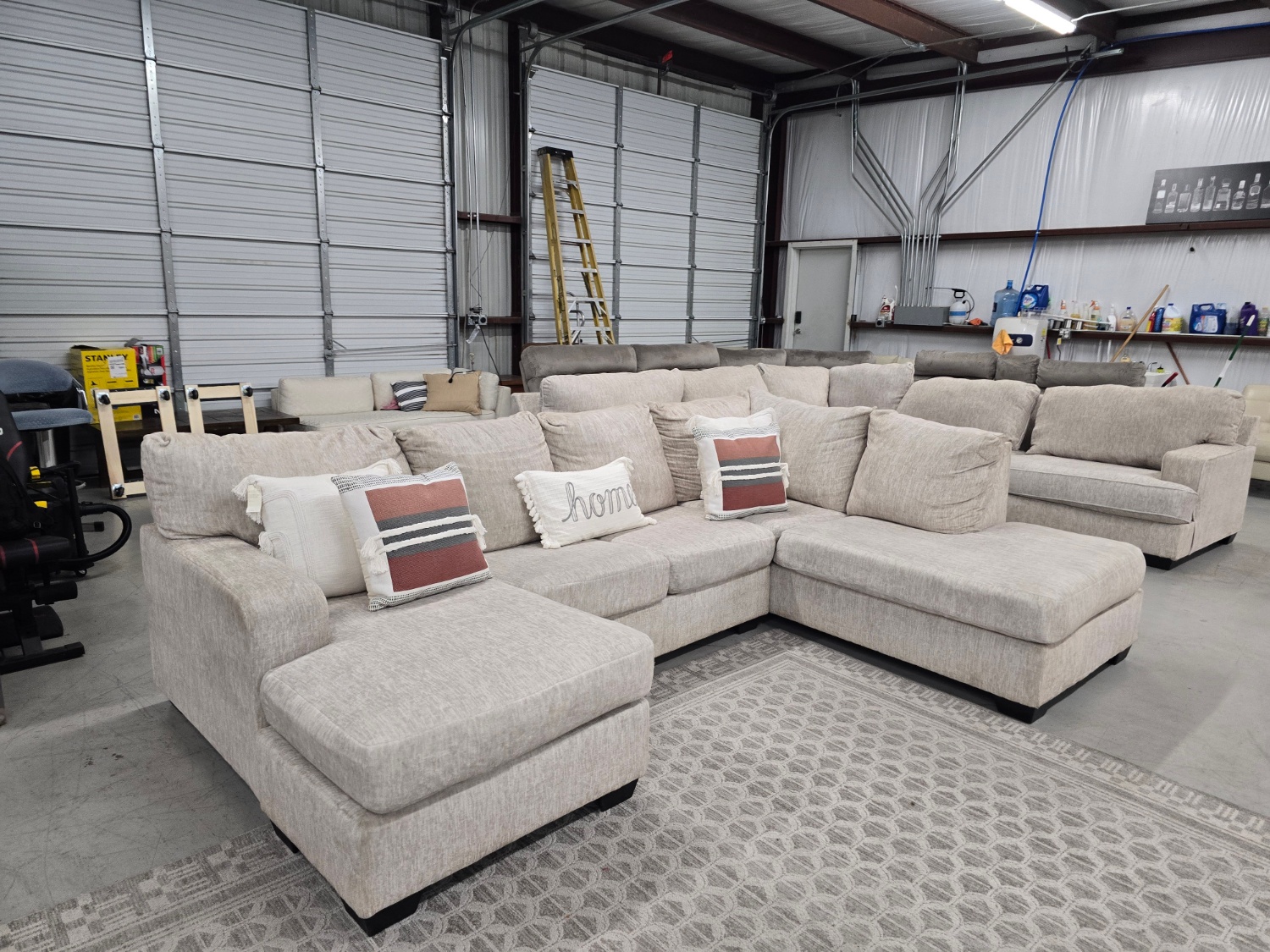 Beautiful Beige U-Shaped Sectional Couch From Ashley Furniture 🚛 CAN DELIVER TODAY 🚚 image | Ivy Store