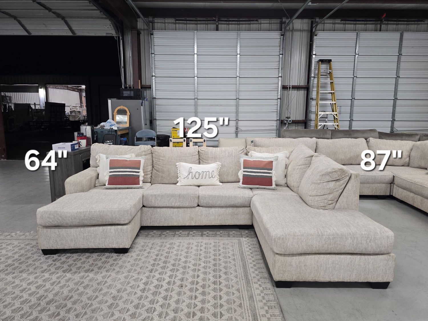 Beautiful Beige U-Shaped Sectional Couch From Ashley Furniture 🚛 CAN DELIVER TODAY 🚚 image | Ivy Store