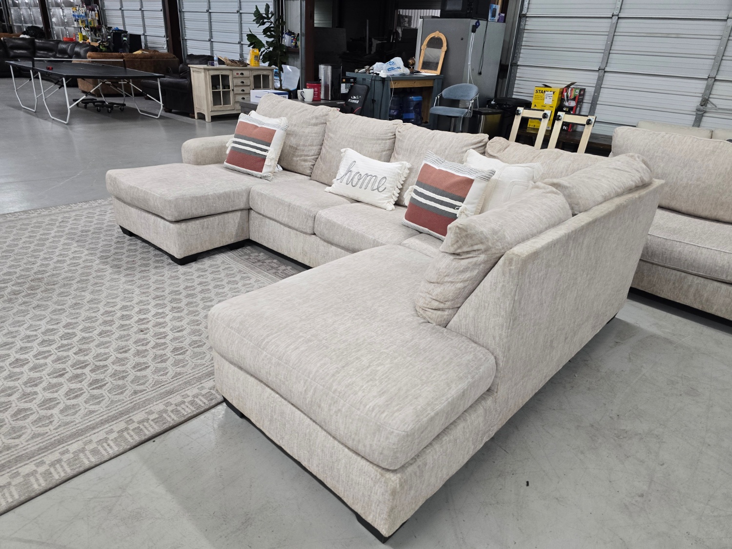 Beautiful Beige U-Shaped Sectional Couch From Ashley Furniture 🚛 CAN DELIVER TODAY 🚚 image | Ivy Store