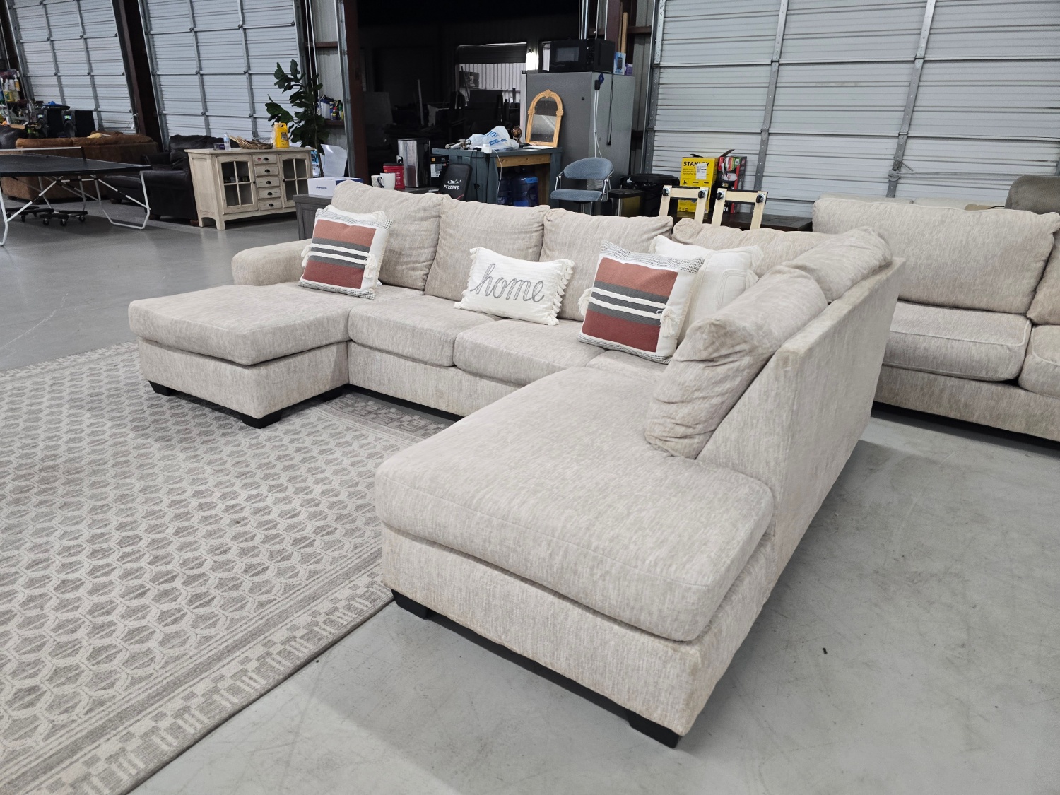 Beautiful Beige U-Shaped Sectional Couch From Ashley Furniture 🚛 CAN DELIVER TODAY 🚚 image | Ivy Store