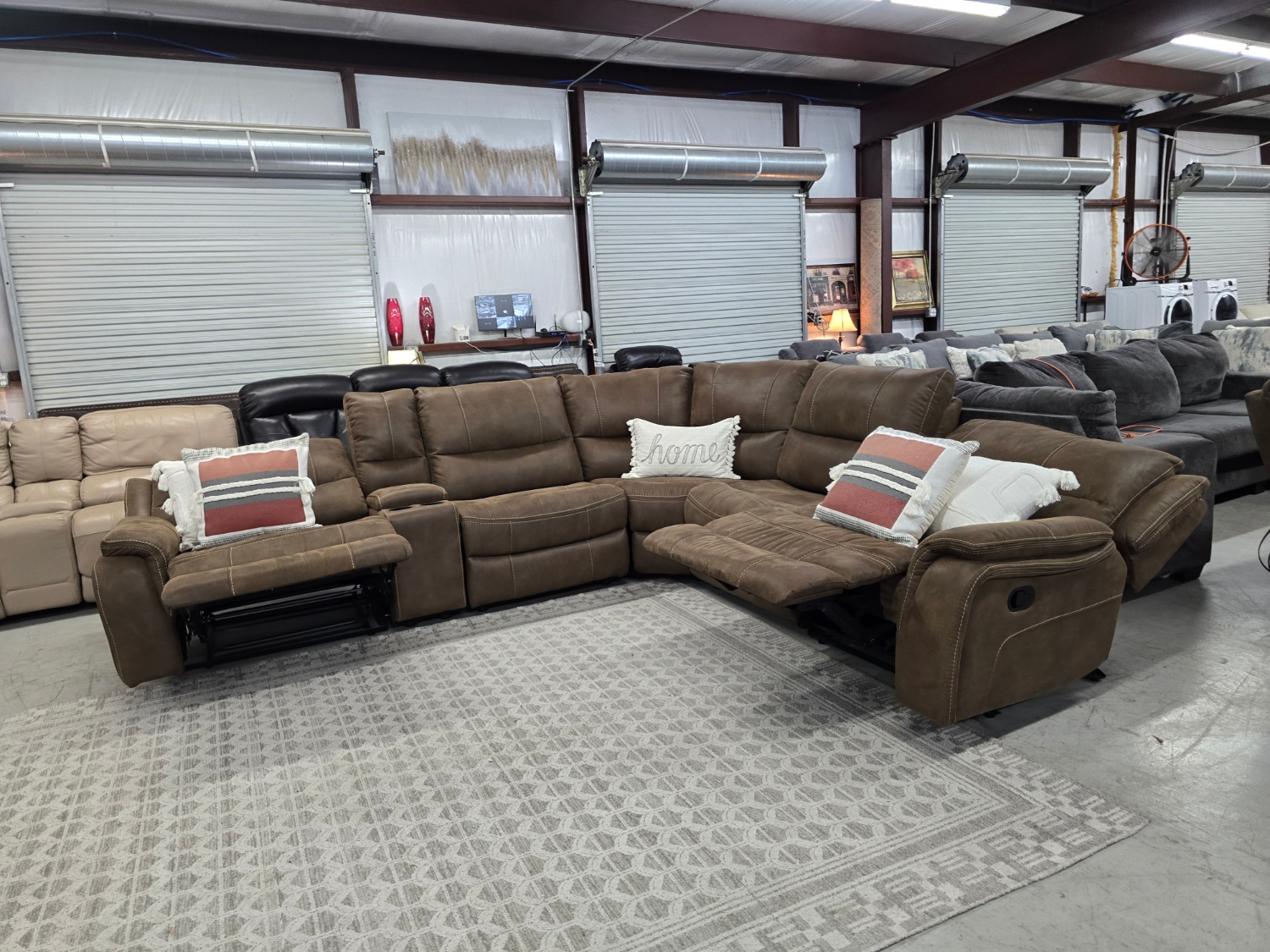 Reclining 6PC Brown Sectional Couch 🚛 SAME DAY DELIVERY AVAILABLE  🚚 Image #1 | Ivy Store