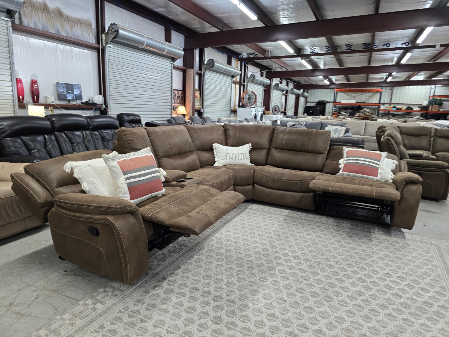 Reclining 6PC Brown Sectional Couch 🚛 SAME DAY DELIVERY AVAILABLE  🚚 Image #2 | Ivy Store