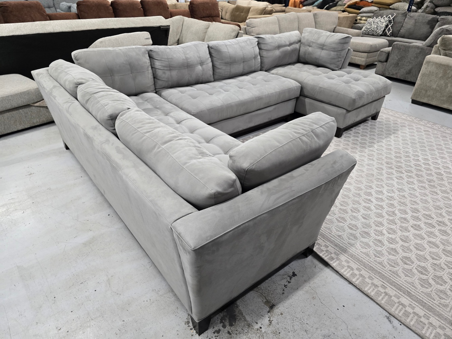 Super Comfortable Gray Cindy Crawford Sectional Couch 🚛 SAME DAY DELIVERY AVAILABLE  🚚 image | Ivy Store