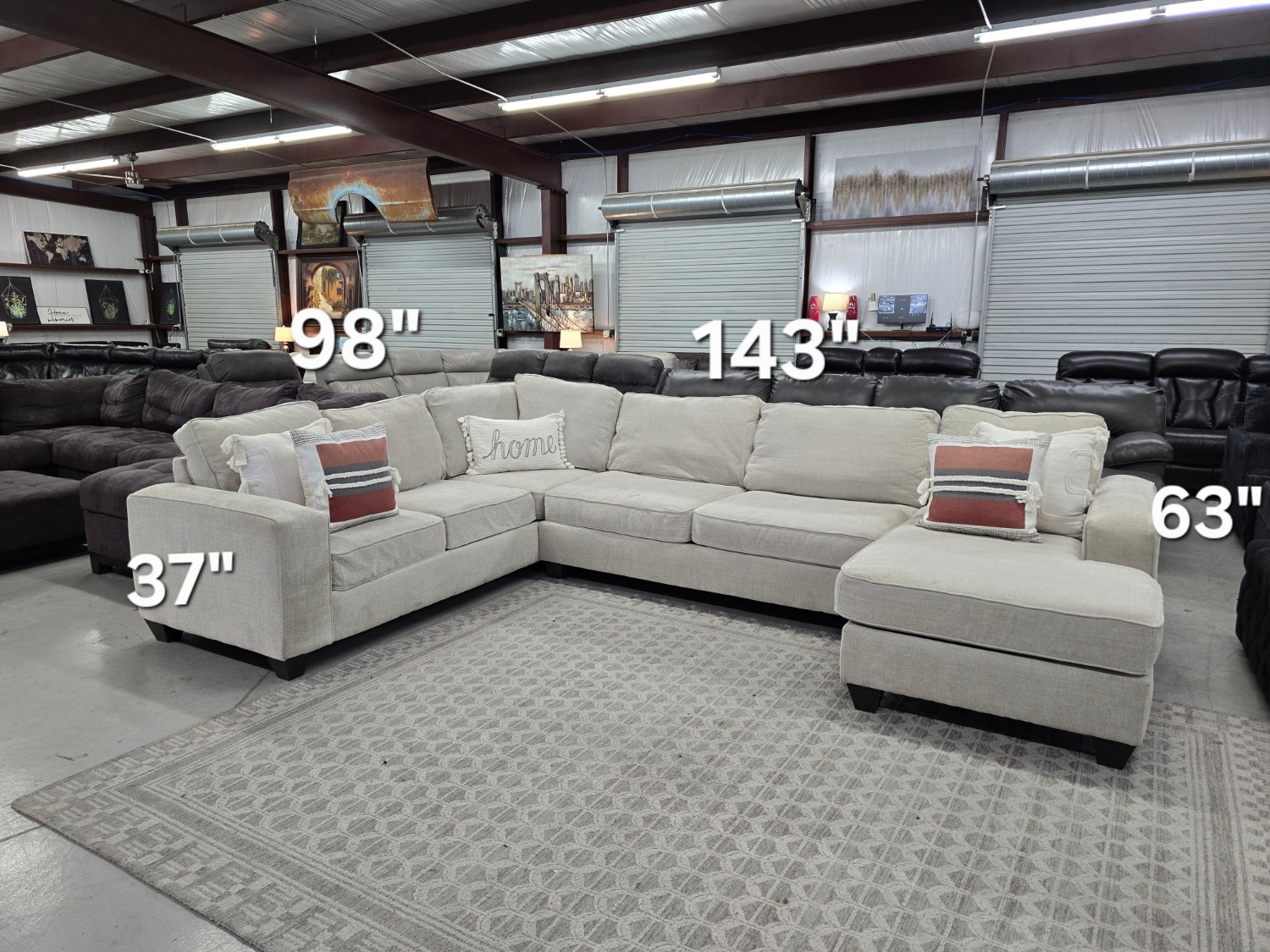 Beautiful Beige Sectional Couch with Right Side Chase 🚛 SAME DAY DELIVERY AVAILABLE  🚚 Image #2 | Ivy Store