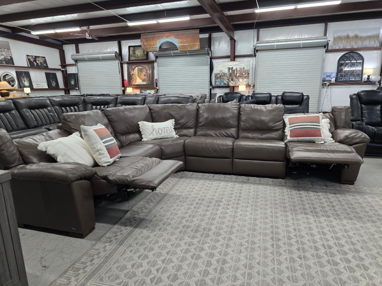 Natuzzi Leather Sectional Couch For Sale with 🚛 FAST SAME DAY DELIVERY! 🚚 image | Ivy Store