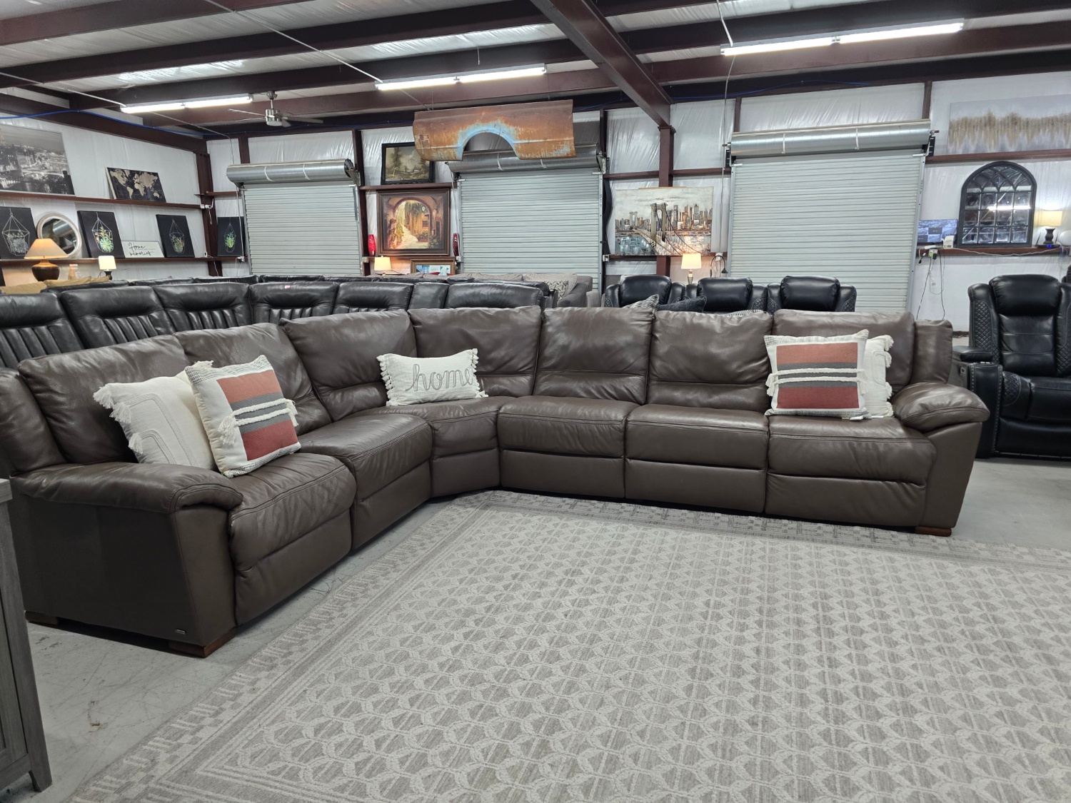 Natuzzi Leather Sectional Couch For Sale with 🚛 FAST SAME DAY DELIVERY! 🚚 Image #2 | Ivy Store