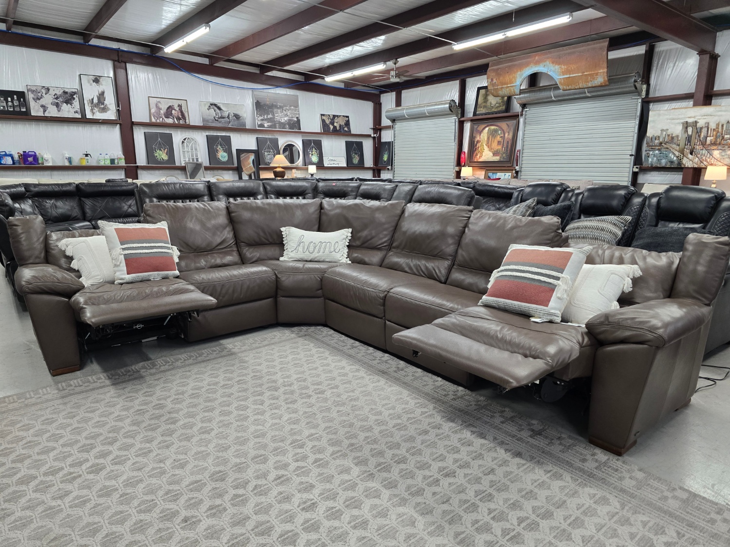Natuzzi Leather Sectional Couch For Sale with 🚛 FAST SAME DAY DELIVERY! 🚚 image | Ivy Store