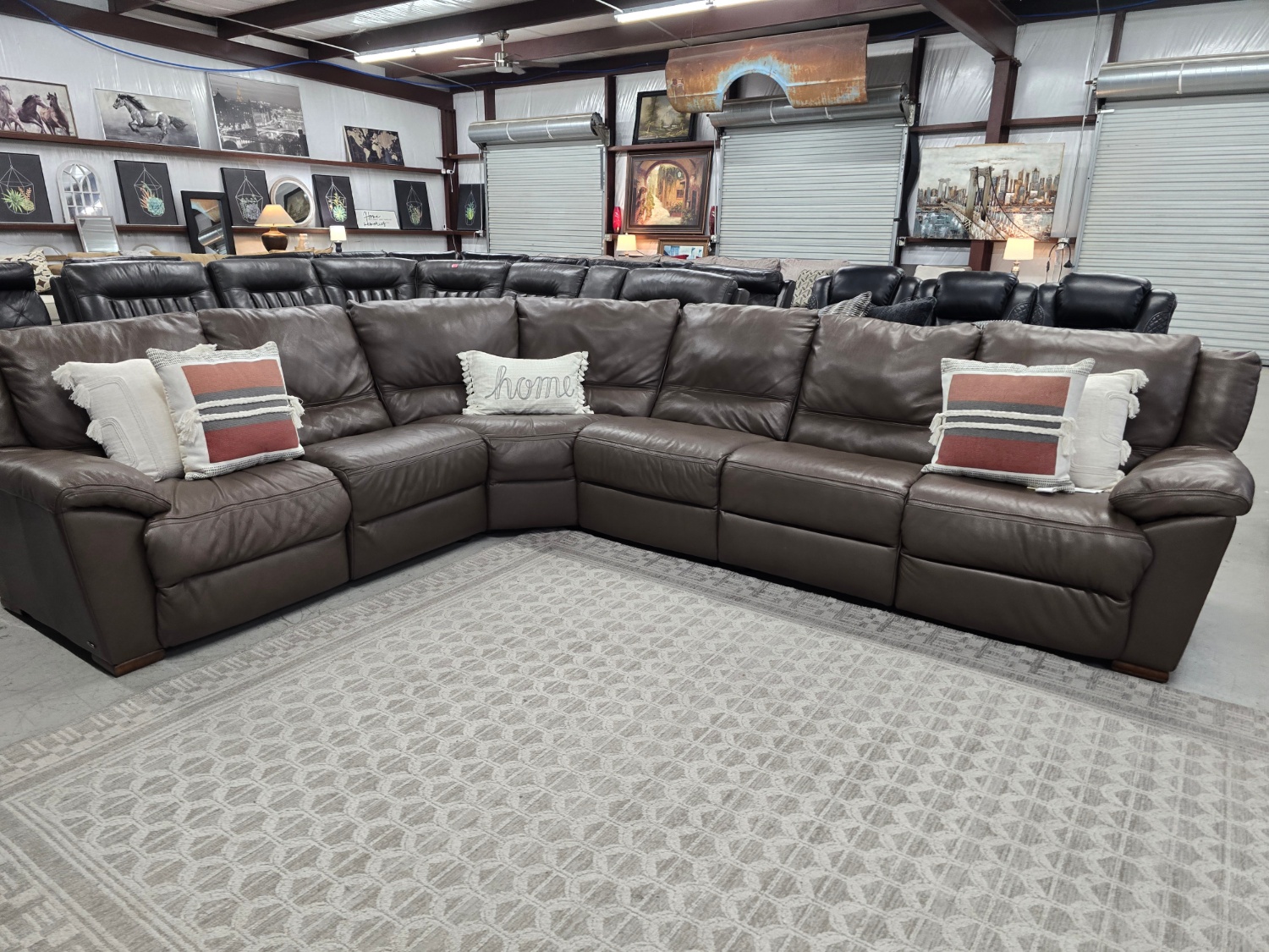 Natuzzi Leather Sectional Couch For Sale with 🚛 FAST SAME DAY DELIVERY! 🚚 image | Ivy Store