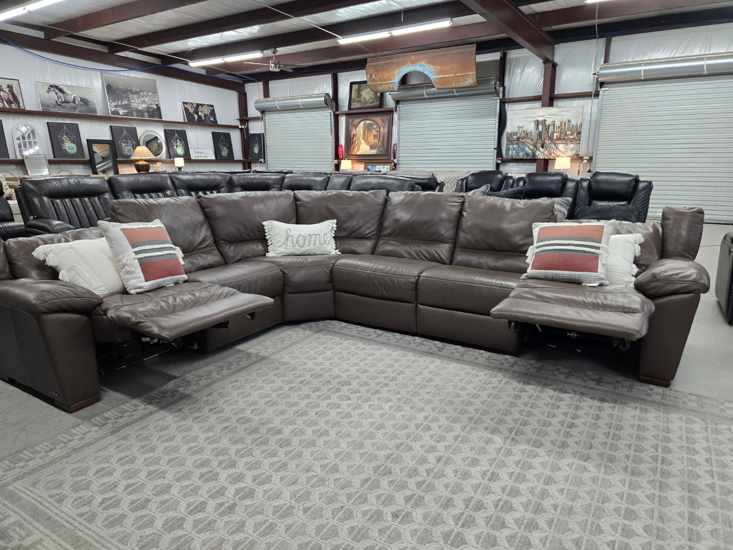 Natuzzi Leather Sectional Couch For Sale with 🚛 FAST SAME DAY DELIVERY! 🚚 Image #1 | Ivy Store