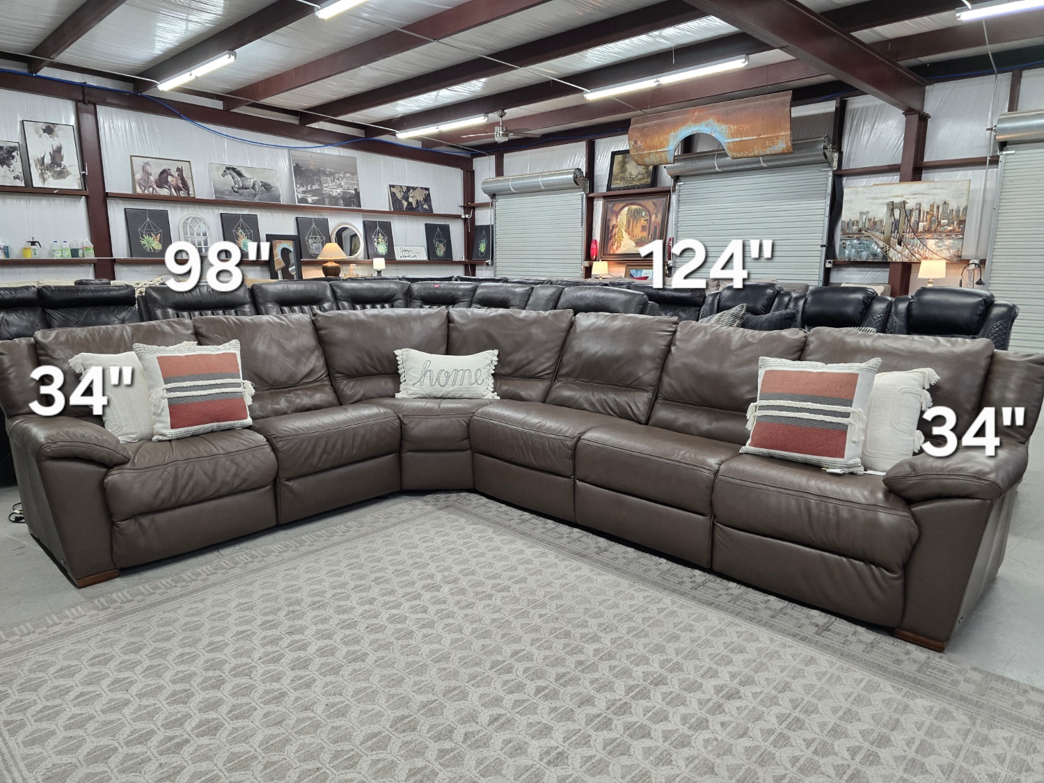 Natuzzi Leather Sectional Couch For Sale with 🚛 FAST SAME DAY DELIVERY! 🚚 image | Ivy Store